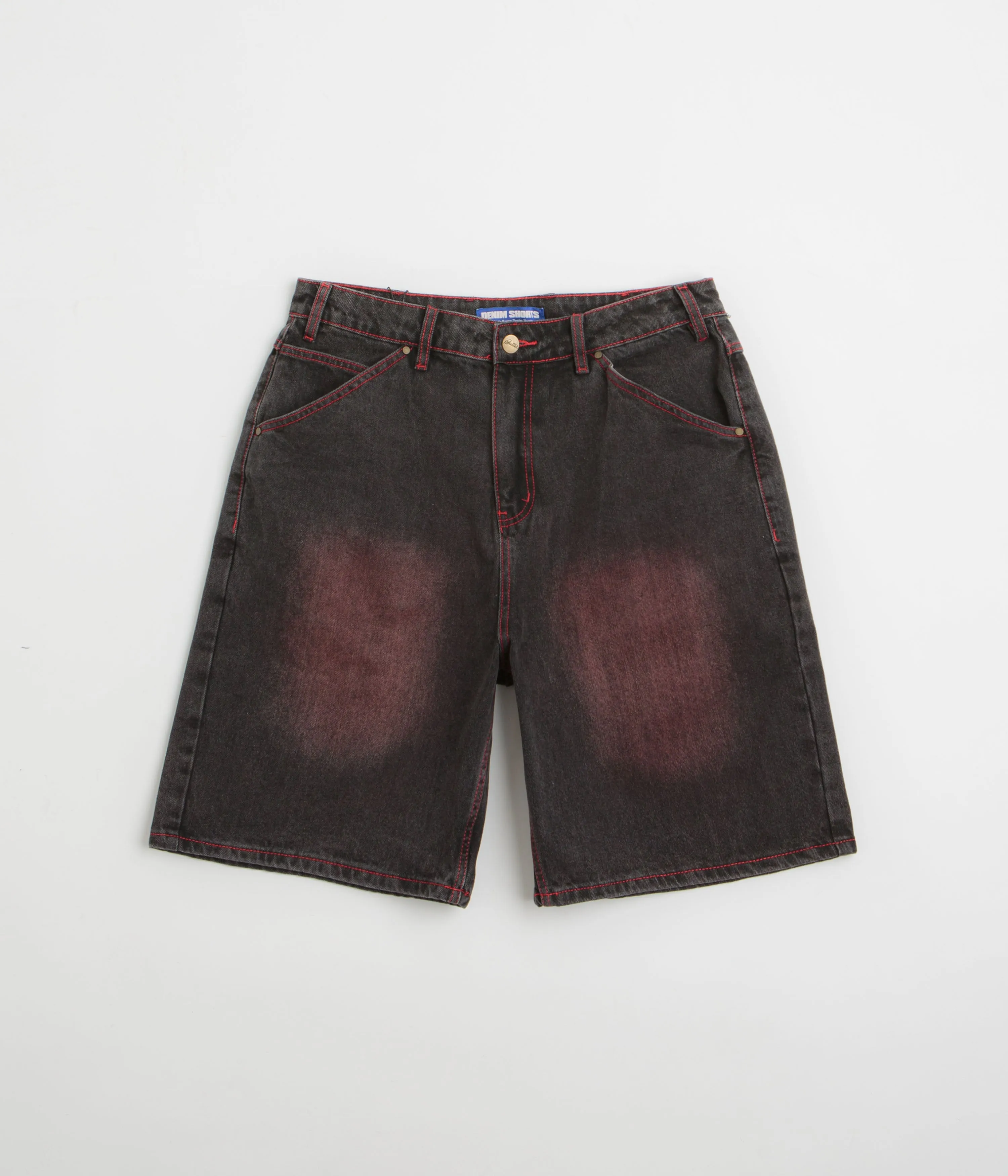 Butter Goods Encounter Denim Shorts - Tinted Washed Black Warm Season Outdoor Look