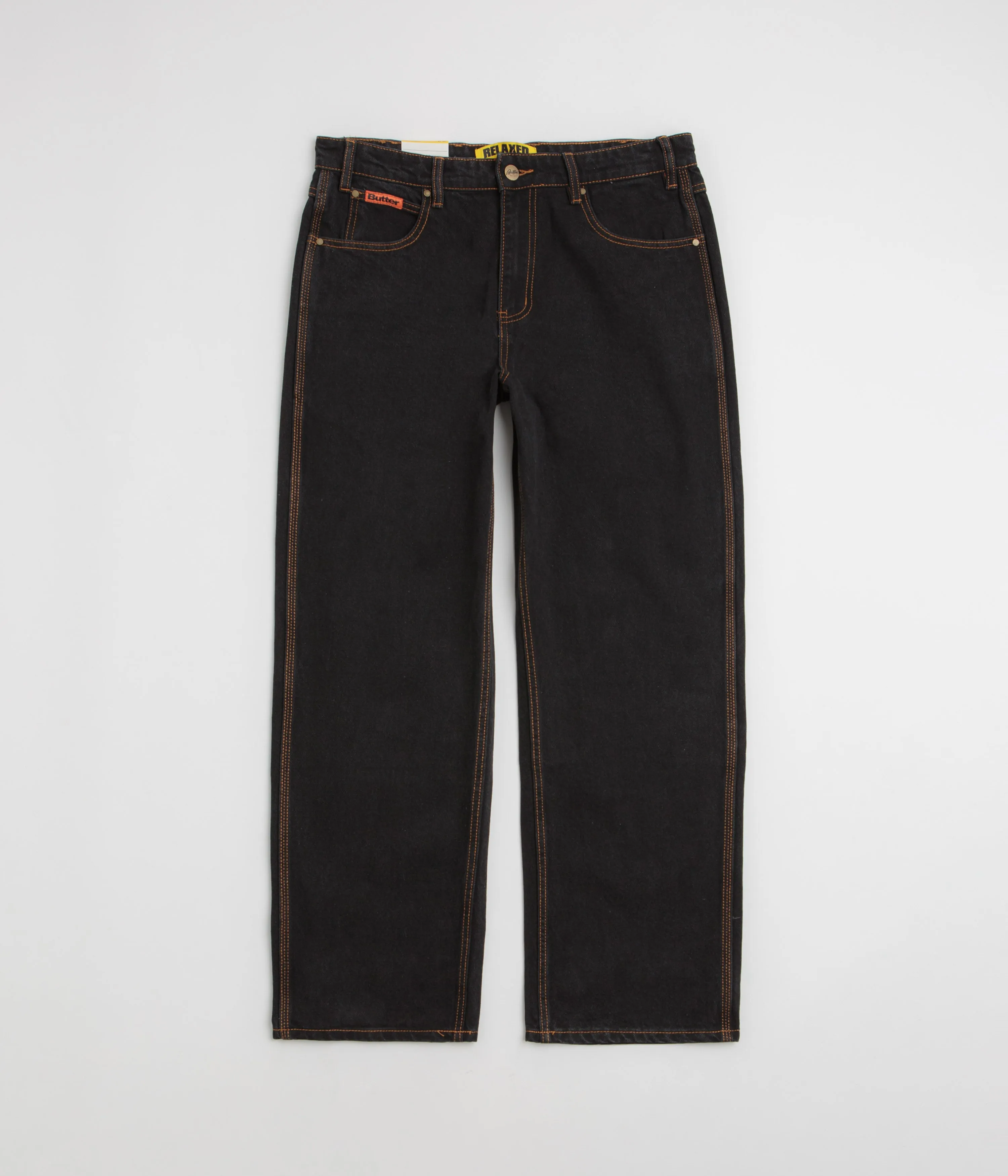 Butter Goods Relaxed Jeans - Washed Black / Black Casual Friday Classic