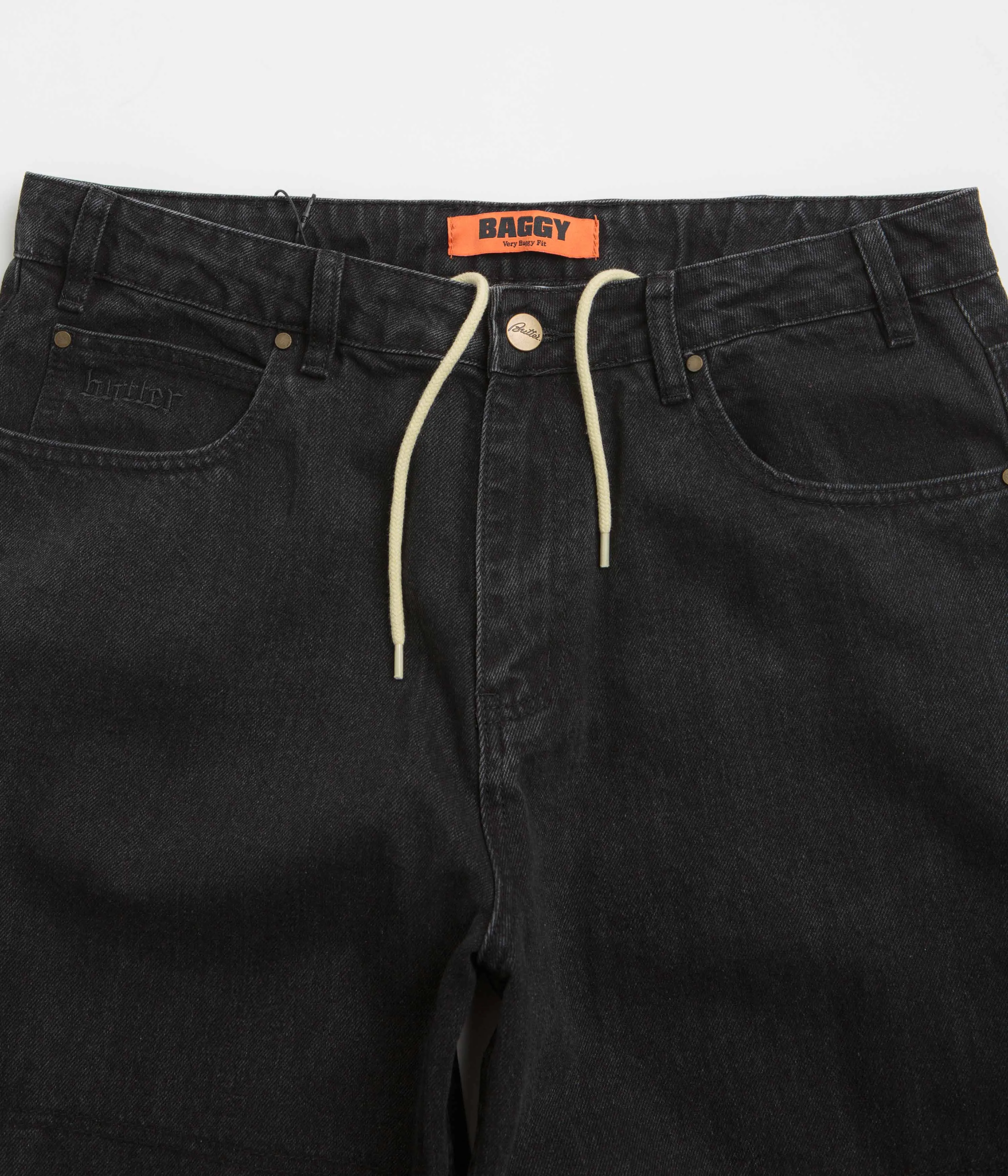 Butter Goods Rivet Jeans - Washed Black Earthy Streetwear Fan Nature Lover