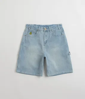 Reflective Trim Detail Butter Goods Weathergear Denim Shorts - Faded Blue