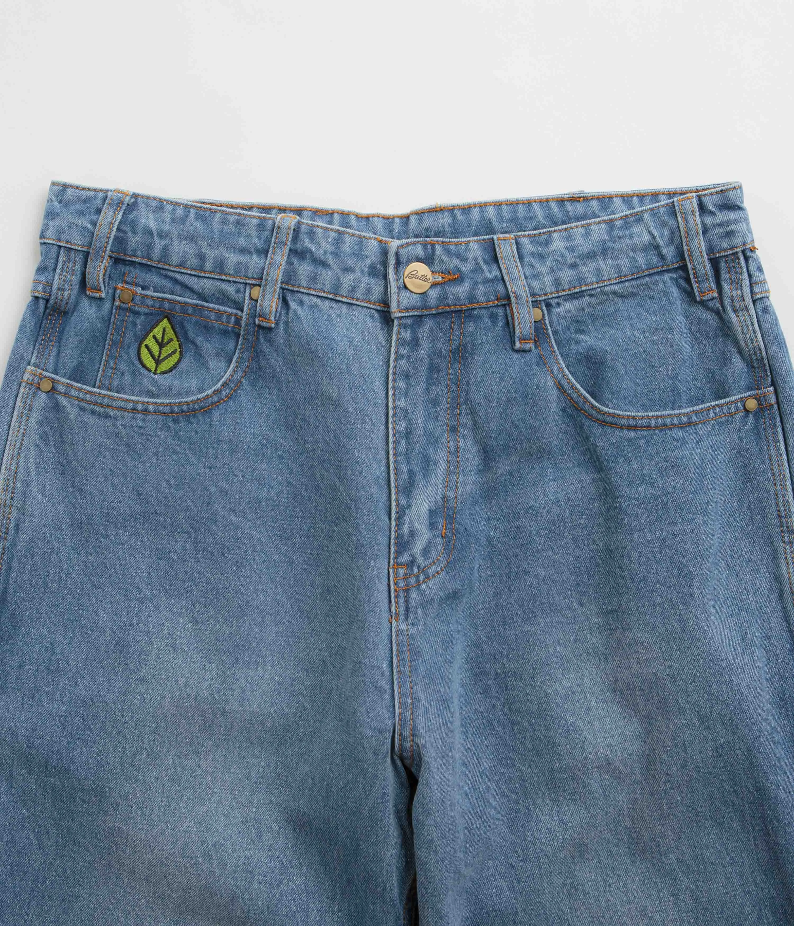 Butter Goods Weathergear Heavyweight Jeans - Worn Indigo Relaxed Style Lightweight Durable Travel Outfit Chill Outfit Date Night