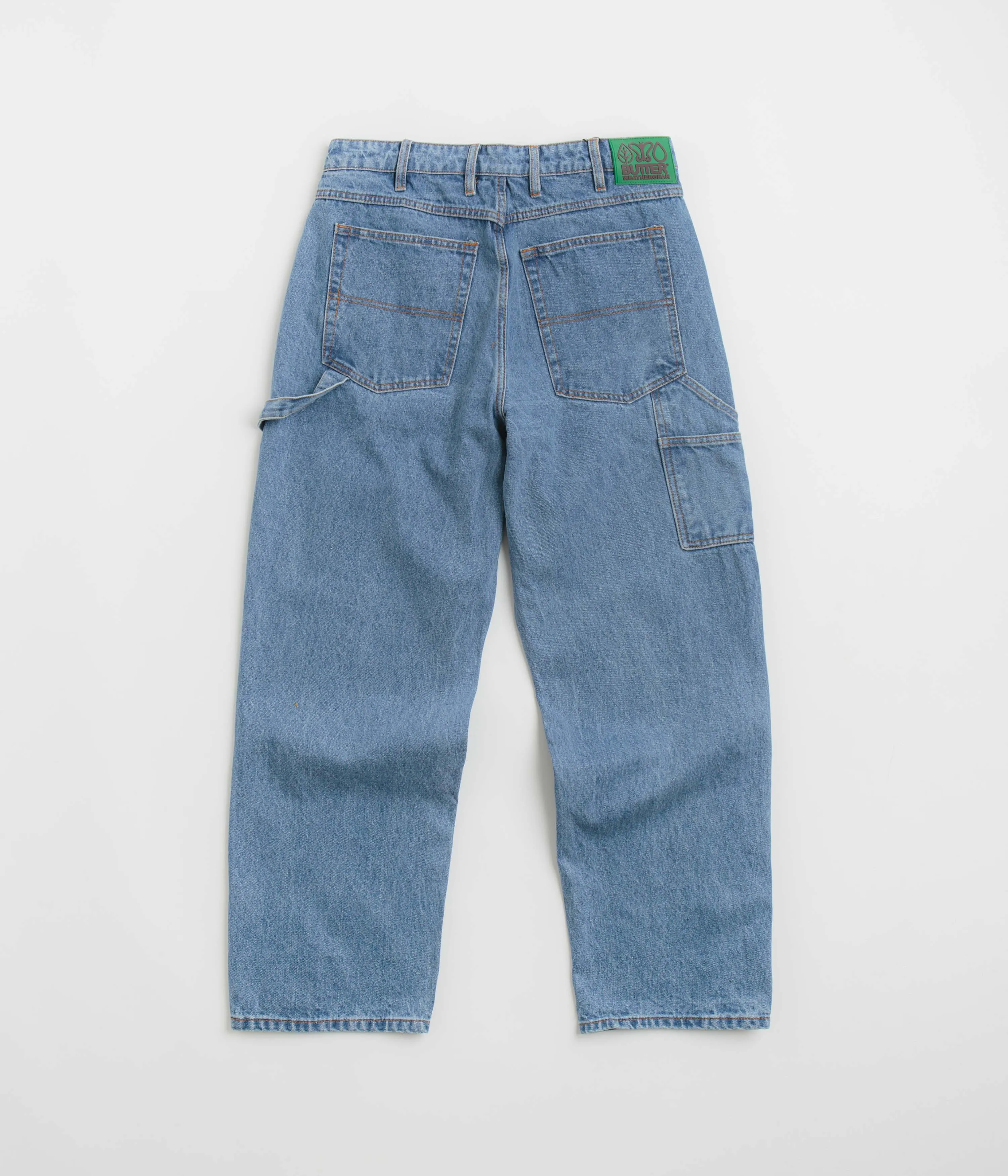 Anti Bacterial Treatment Stretch Denim Technology Butter Goods Weathergear Heavyweight Jeans - Worn Indigo