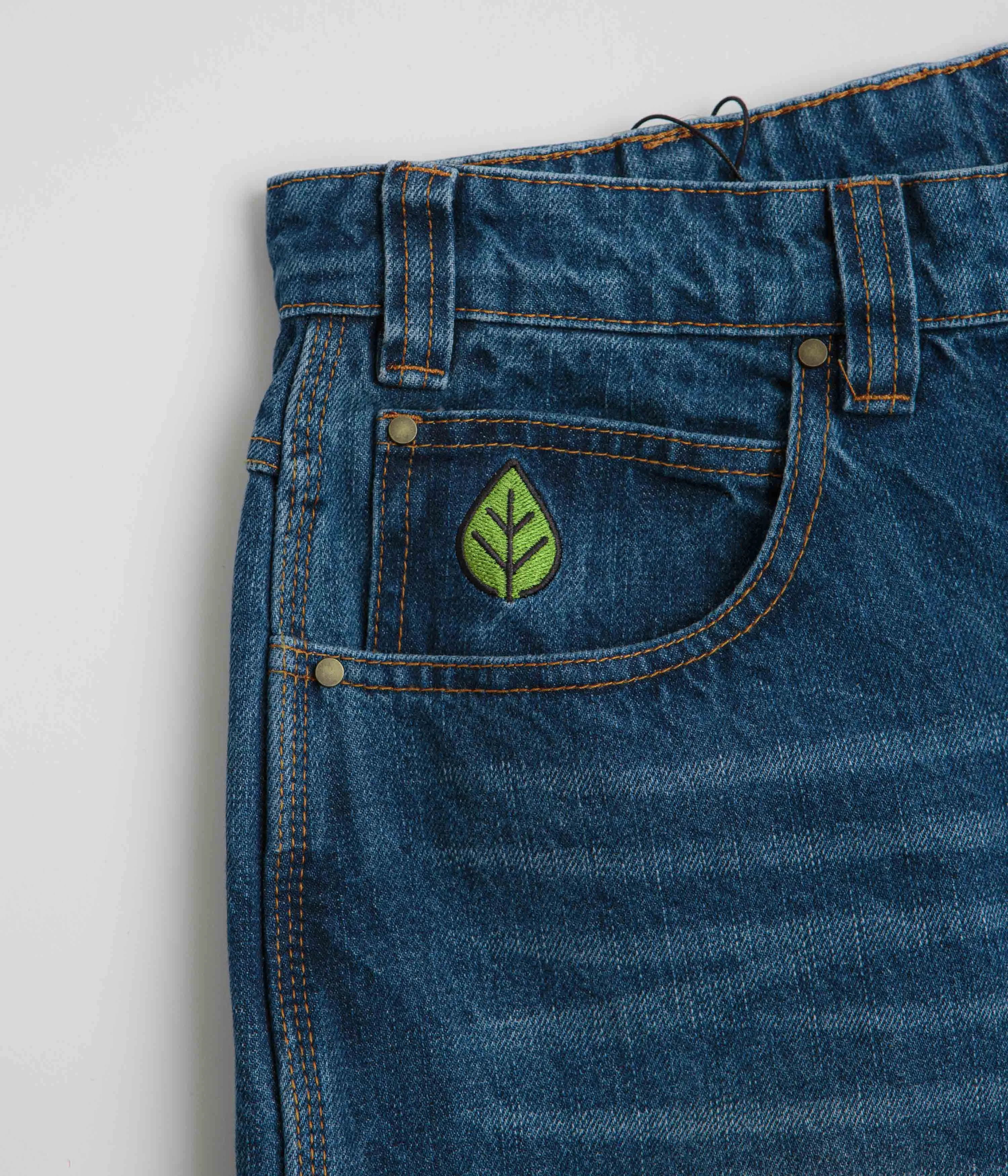 Abrasion Resistance Everyday Style Butter Goods Weathergear Jeans - Repaired Indigo