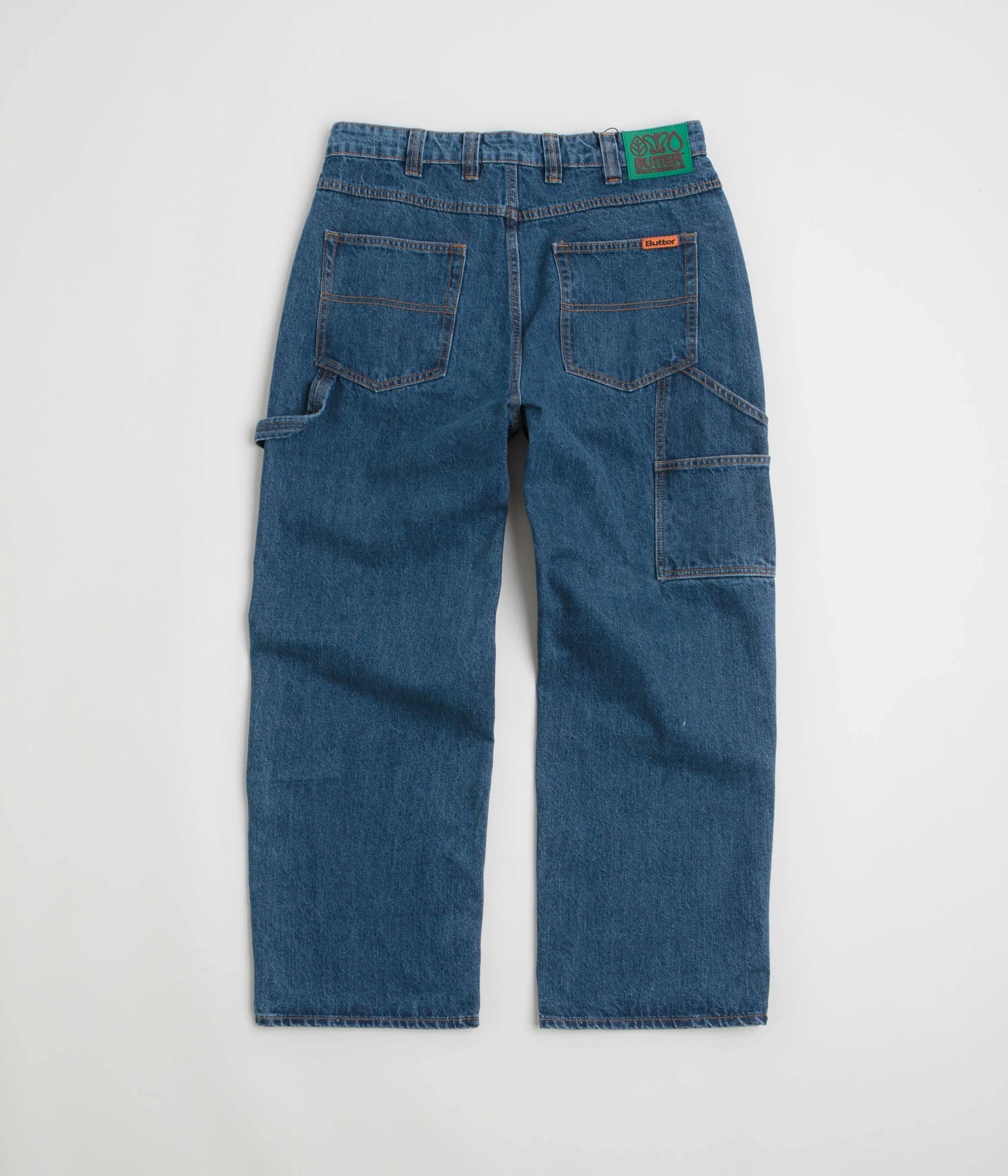 Neutral Tone Butter Goods Weathergear Jeans - Repaired Indigo