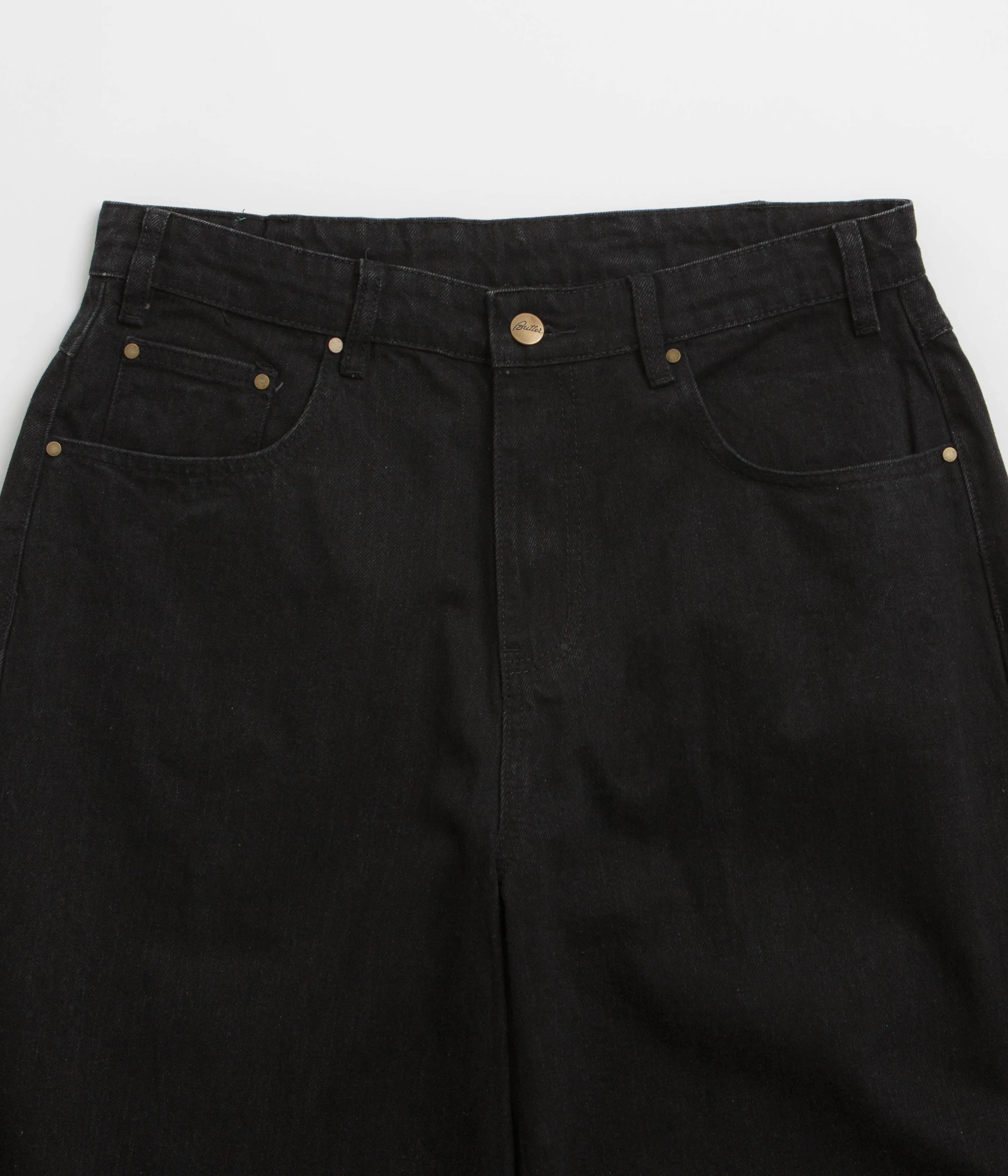 Butter Goods Wide Cut Jeans - Dark Washed Black Go To Piece