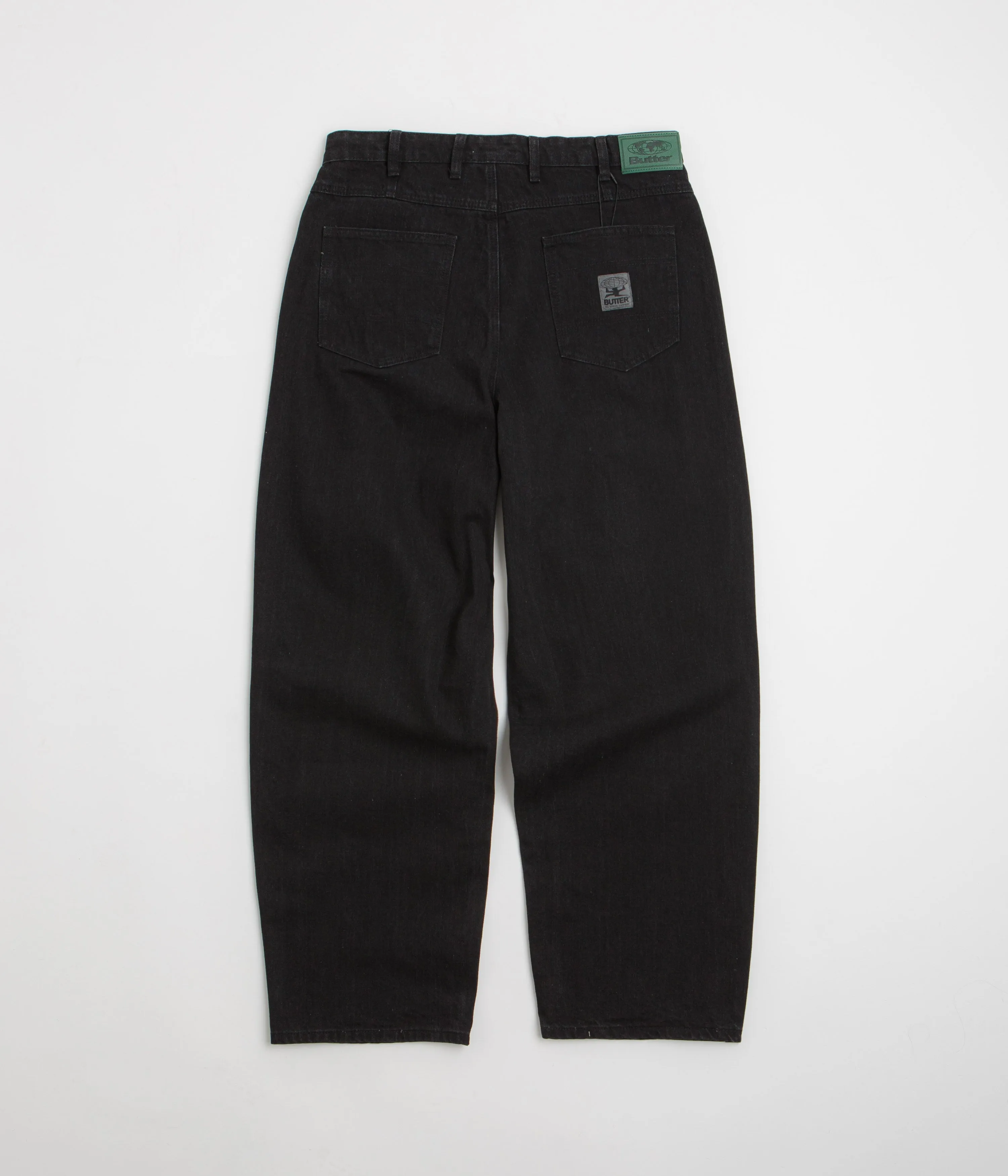 Function Fit Style Neutral Butter Goods Wide Cut Jeans - Dark Washed Black