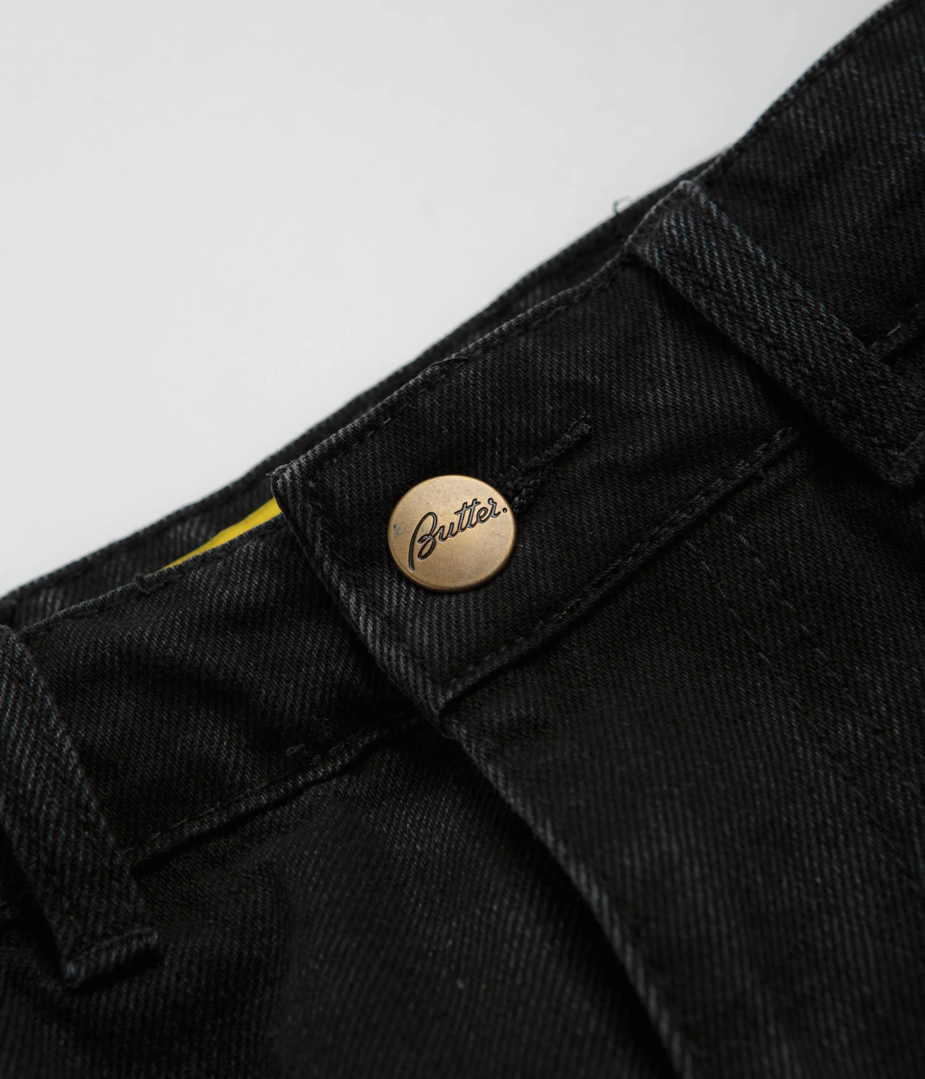 Earthy Modern Minimalist Office Wear Butter Goods Witness Jeans - Flat Black