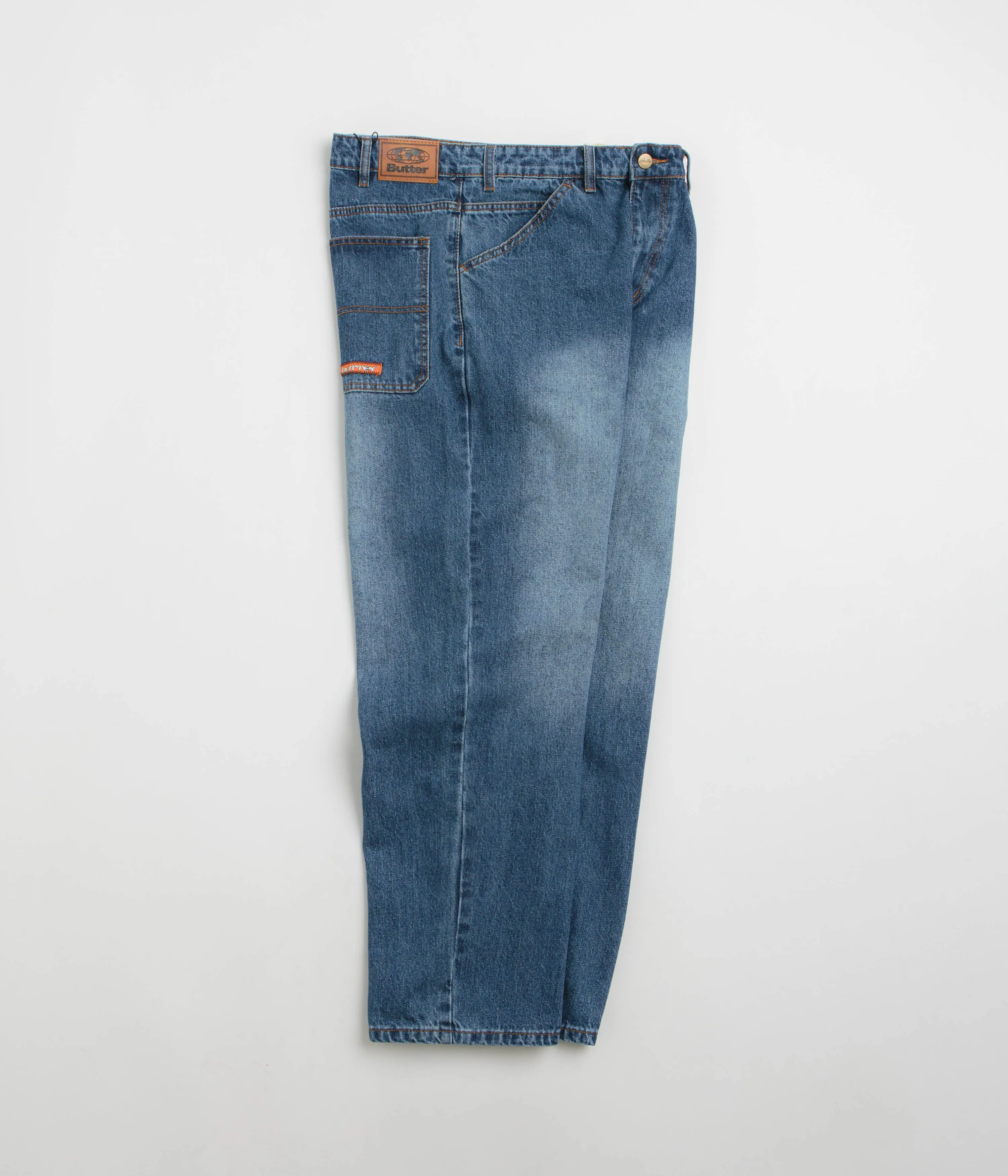 Hypoallergenic Material Composition No Fade Look Butter Goods Witness Jeans - Mid Indigo Slub