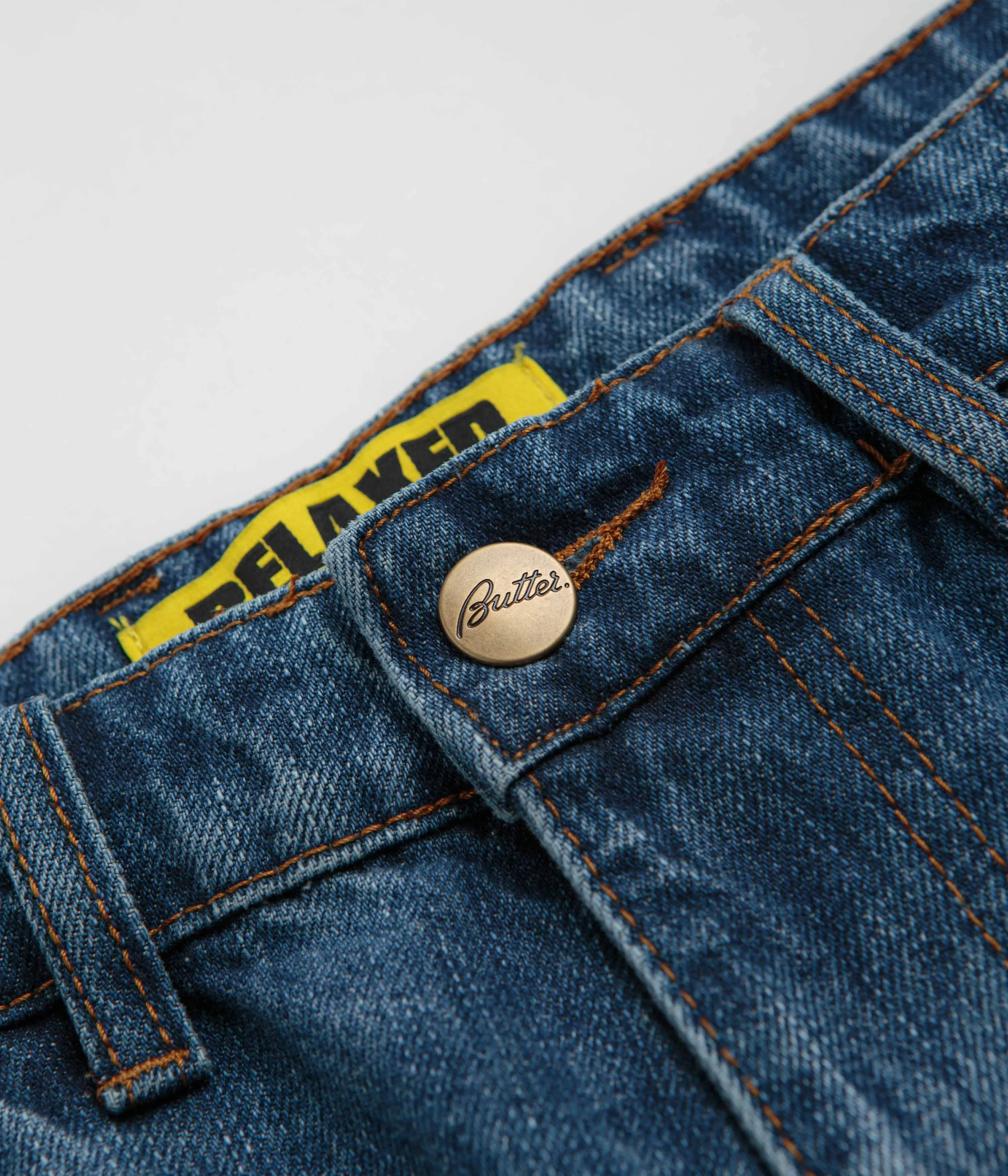 Butter Goods Witness Jeans - Mid Indigo Slub Fitted Design City Walk Comfy Weekend Getaway