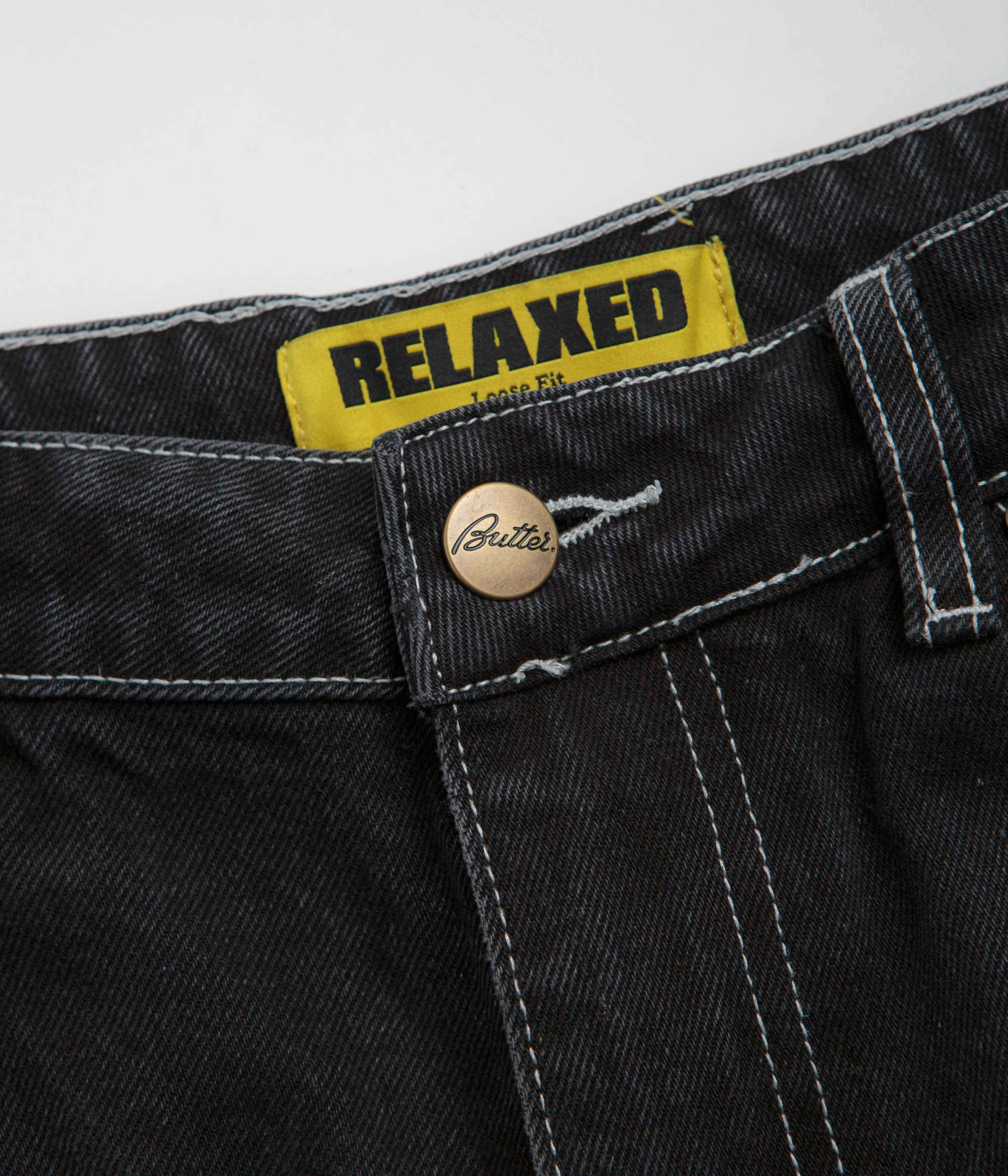 Great Base Butter Goods Ace Jeans - Distressed Black