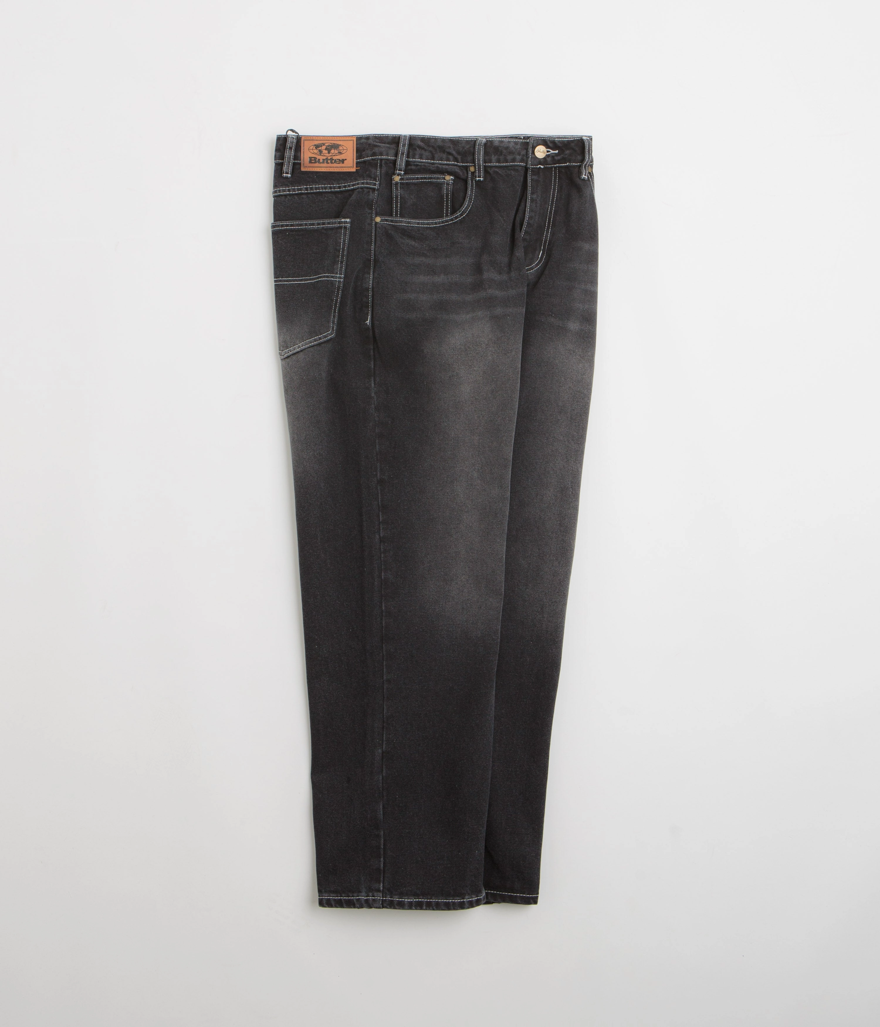 Outdoor Enthusiast Premium Home Comfort Daytime Look Butter Goods Ace Jeans - Distressed Black