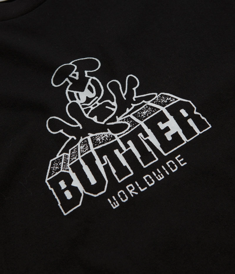 Butter Goods Alien T-Shirt - Black Perfectly Fit Smooth Flatlock Stitching
