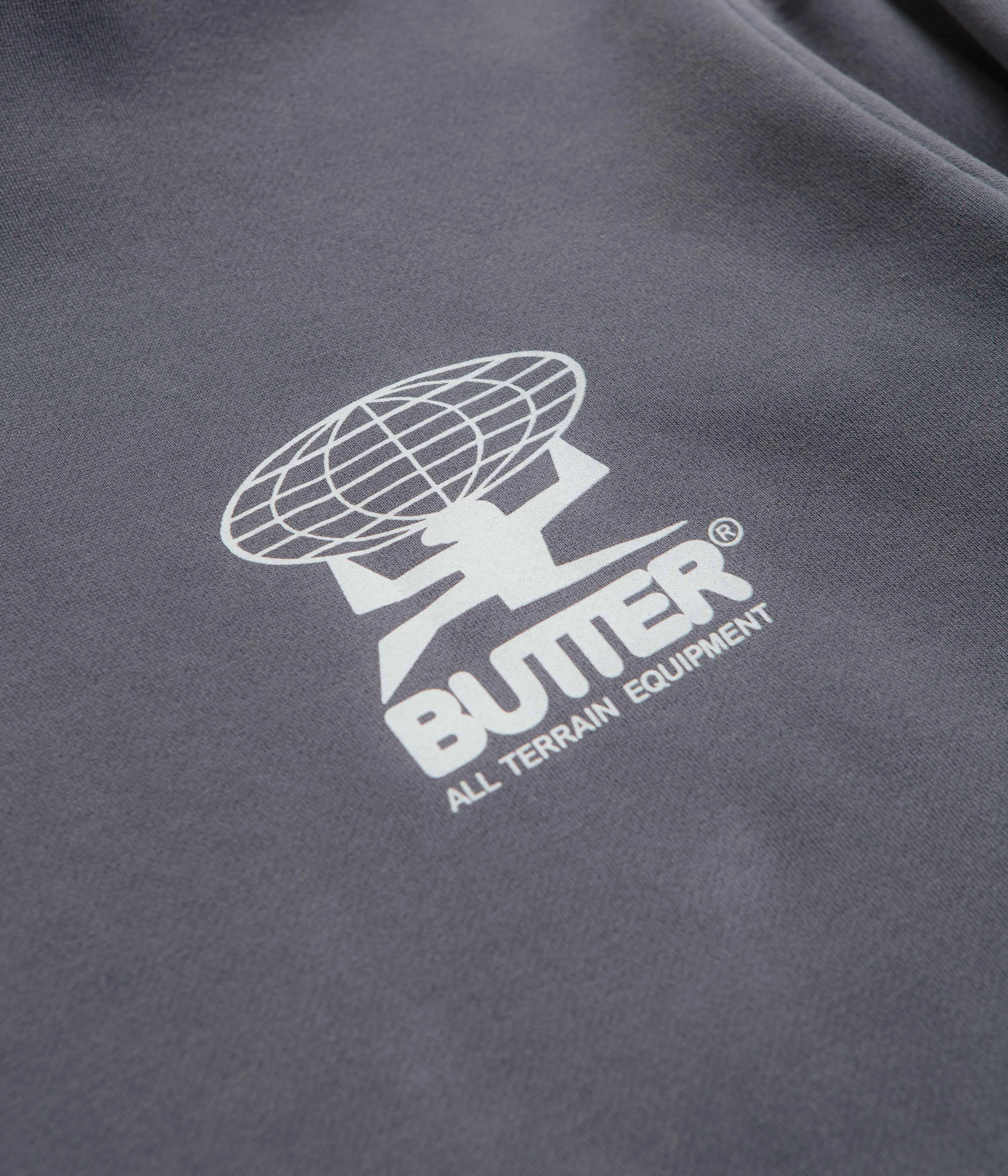 Minimalist Aesthetic Outdoor Apparel Butter Goods All Terrain Hoodie - Washed Steel