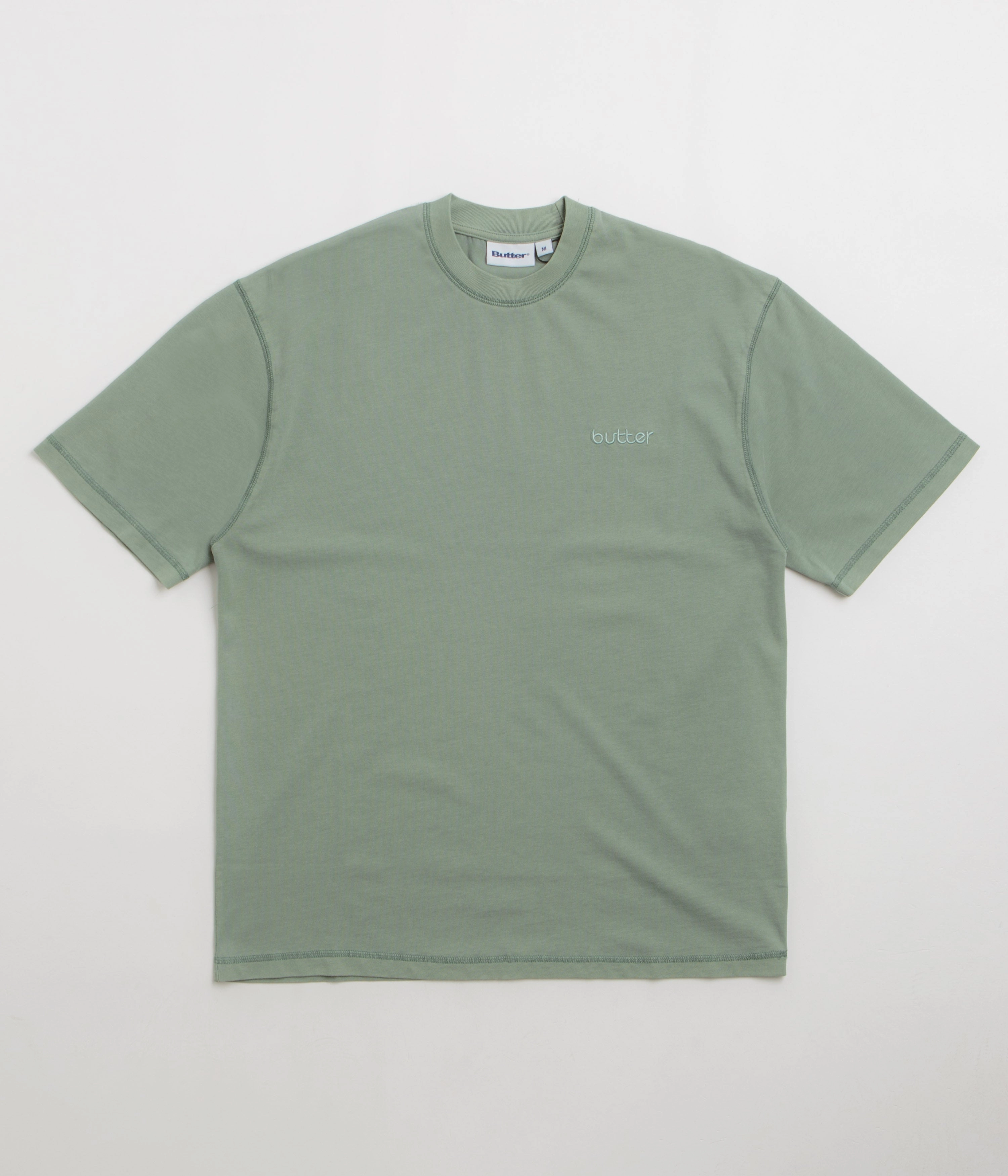 Butter Goods Alpine T-Shirt - Dull Mint Stylish and Cozy High Density Knit