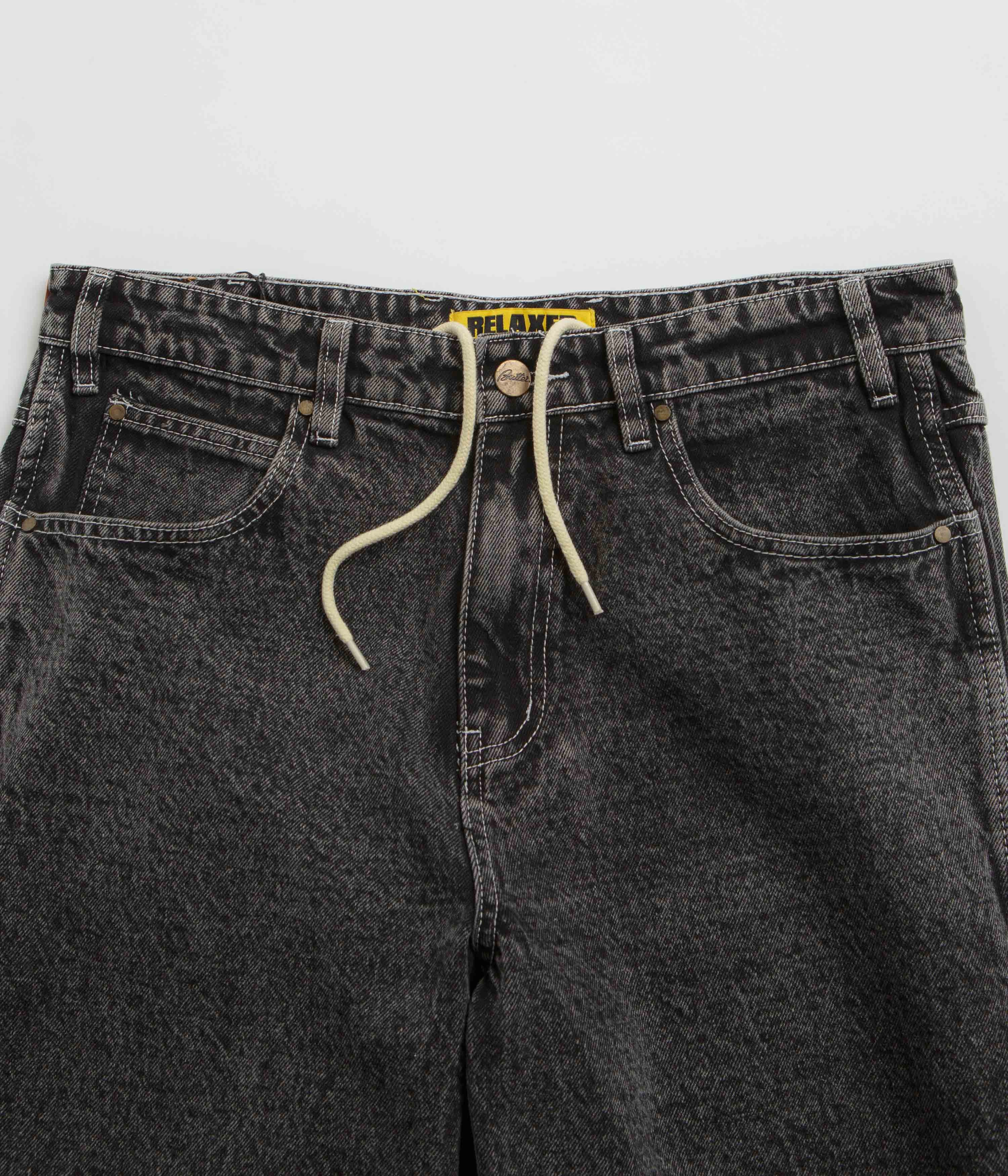 Butter Goods Art Jeans - Washed Black Sporty Look