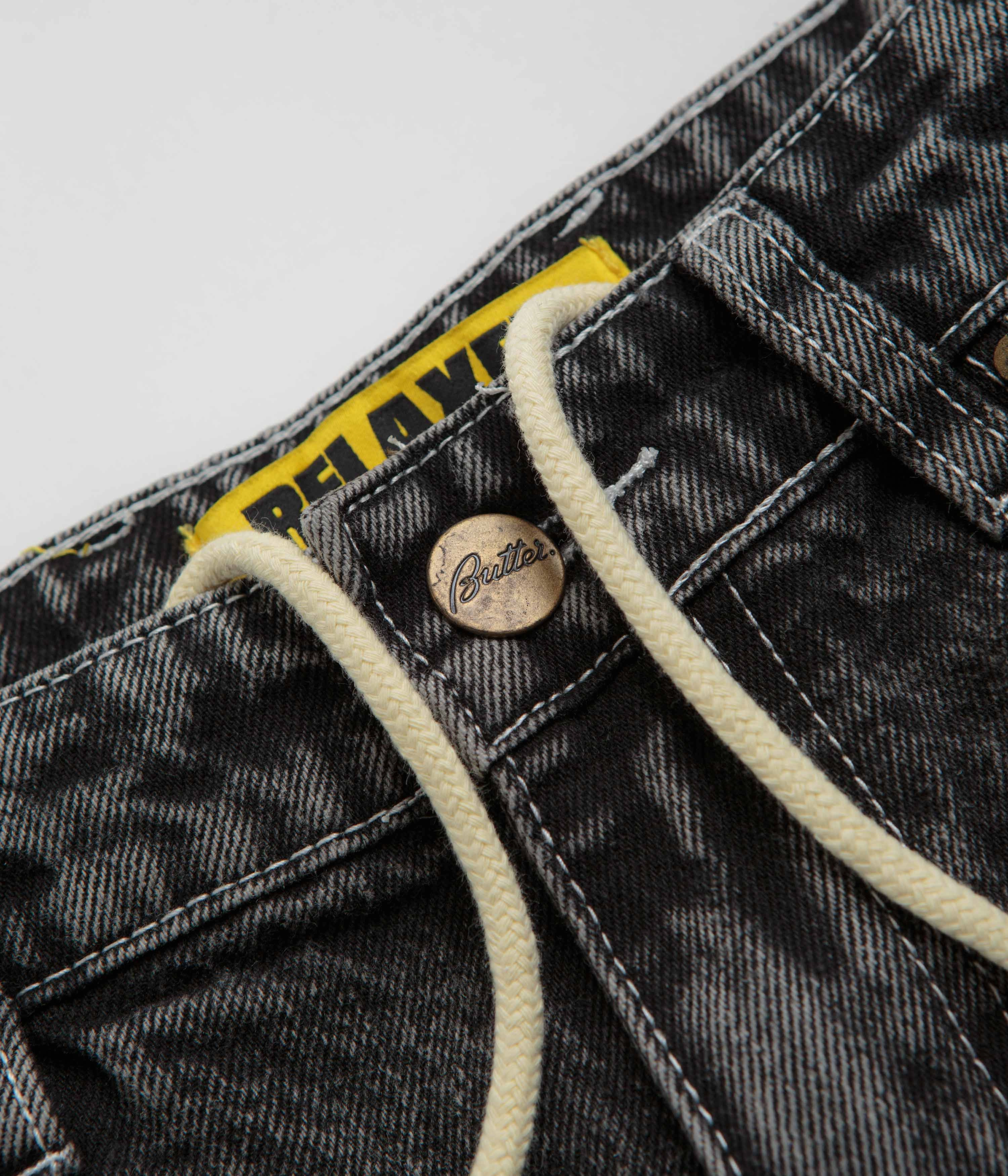 Butter Goods Art Jeans - Washed Black Easy Option Universal Fit Design