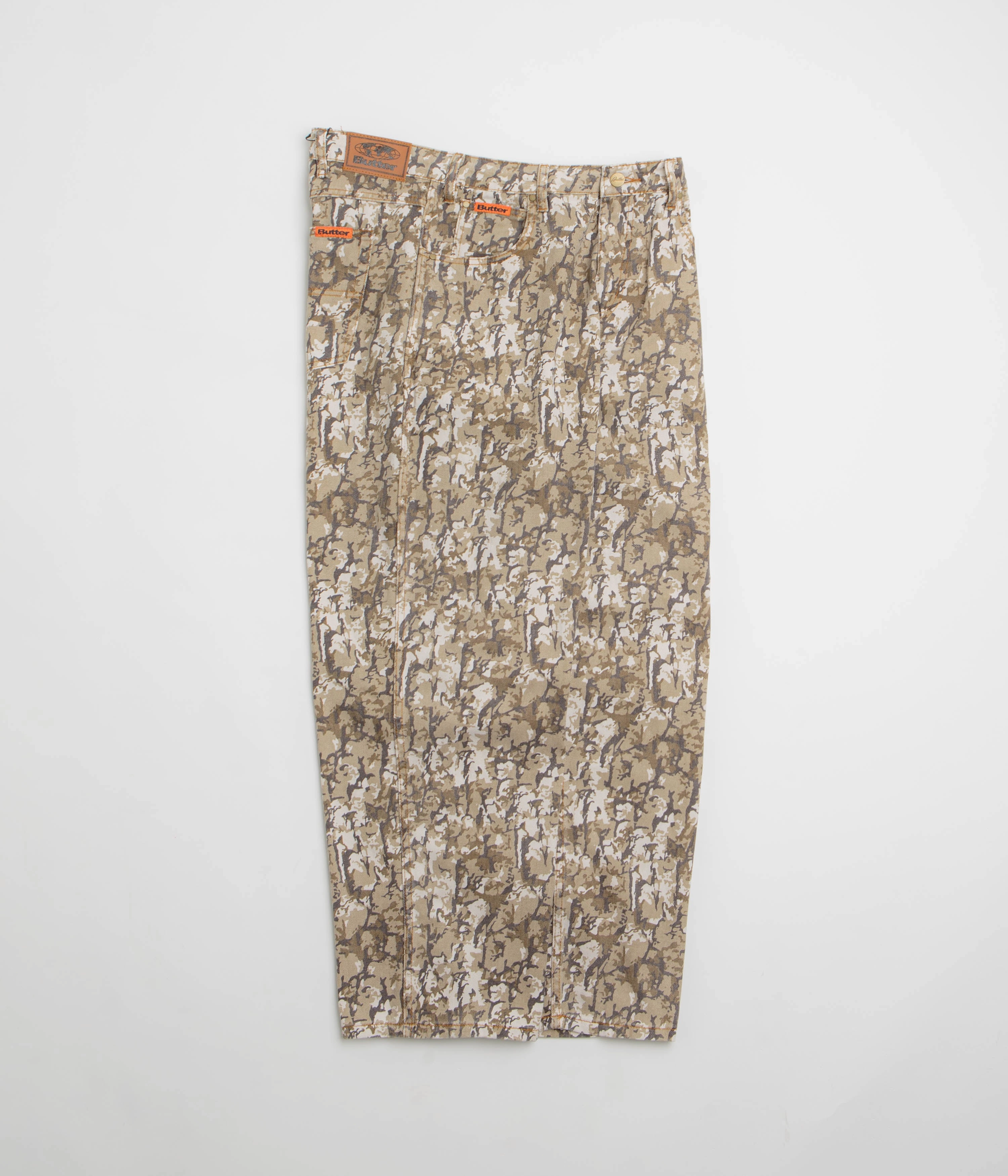 Date Night Daily Wear Butter Goods Bark Camo Jeans - Tan