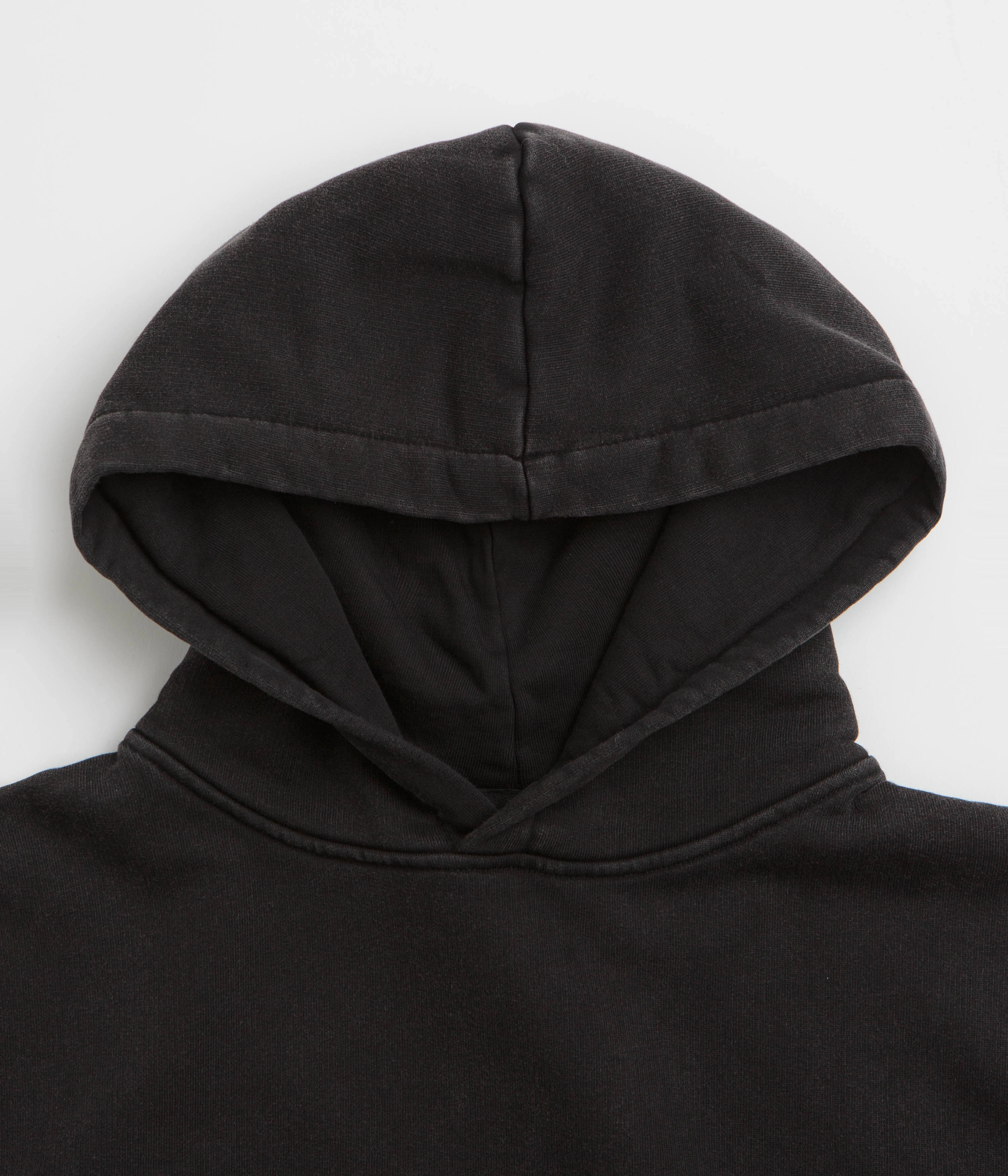 Butter Goods Basic Hoodie - Washed Black Ergonomic Armholes train journey