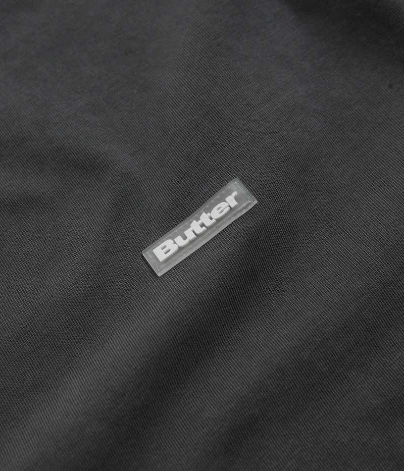 Layered Hem Design Butter Goods Basic T-Shirt - Washed Black