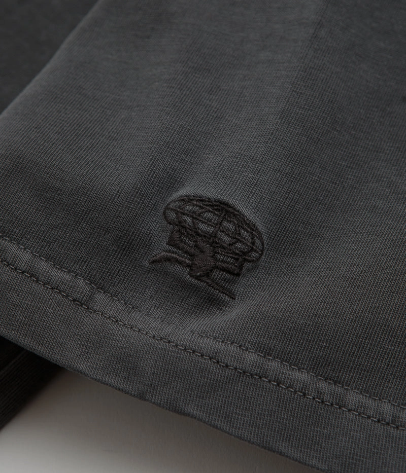 Butter Goods Basic T-Shirt - Washed Black Fade Resistant Dye Autumn Wear