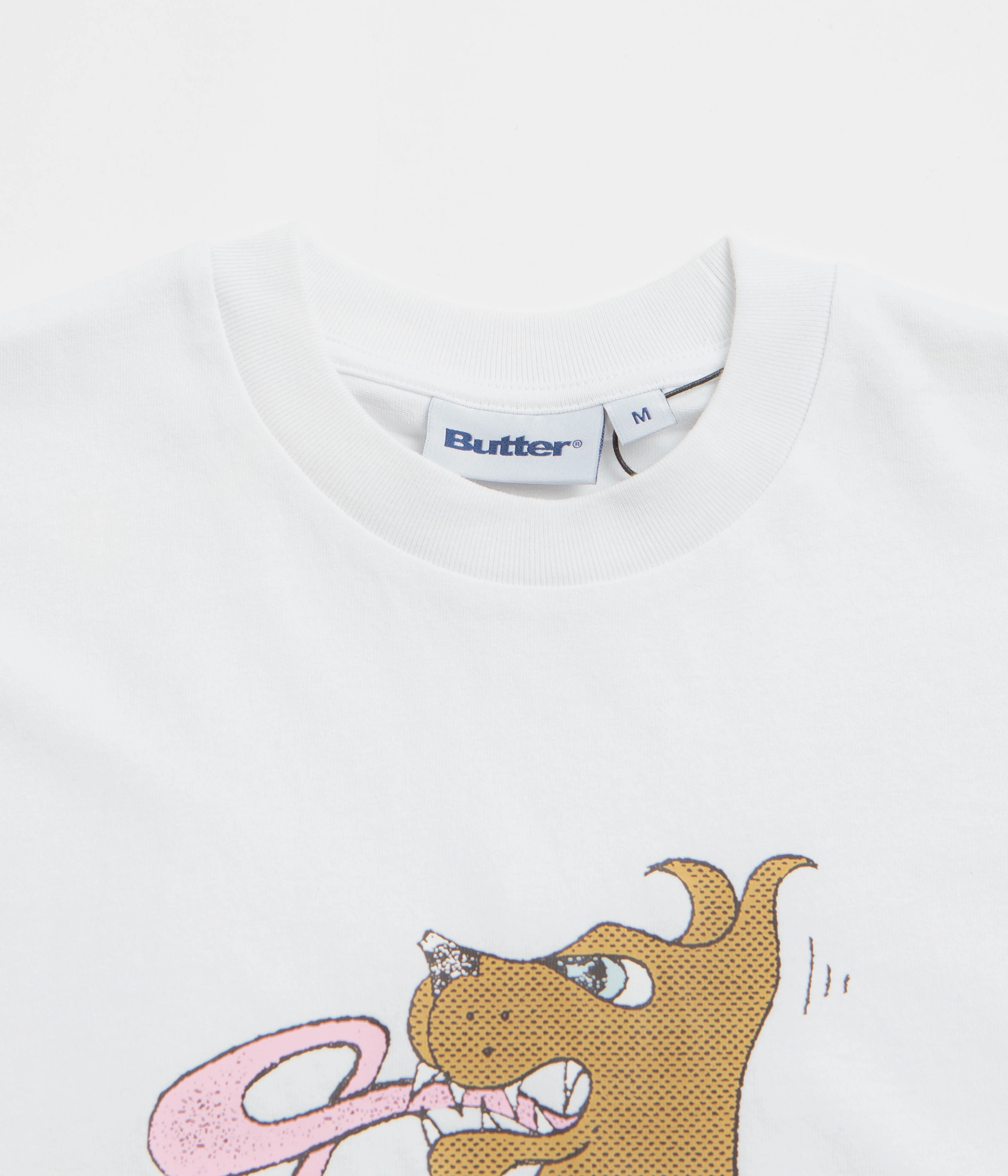 Butter Goods Canine T-Shirt - White Multi Panel Design Vintage Look