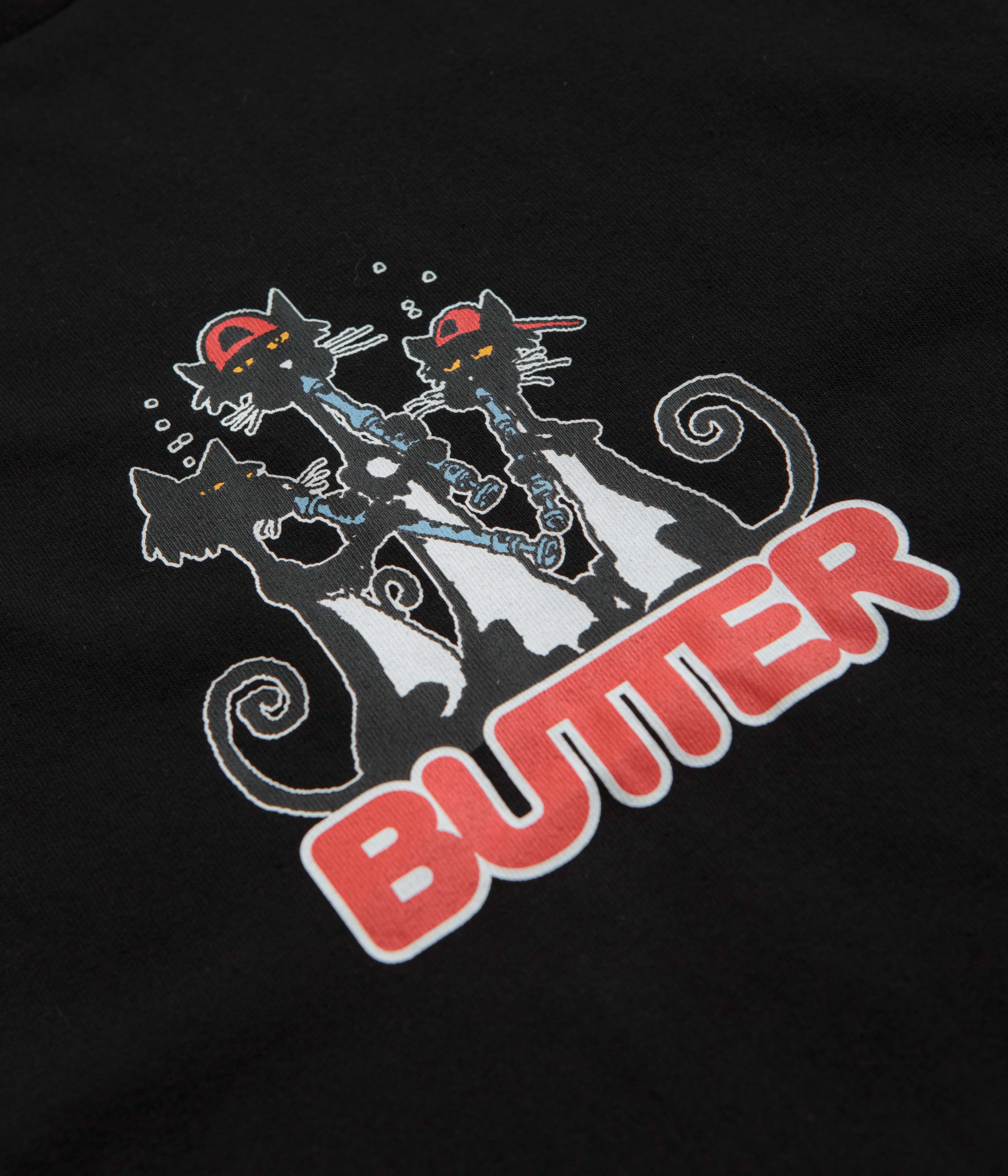 Butter Goods Cats T-Shirt - Black Comfortable apparel Functional Comfort