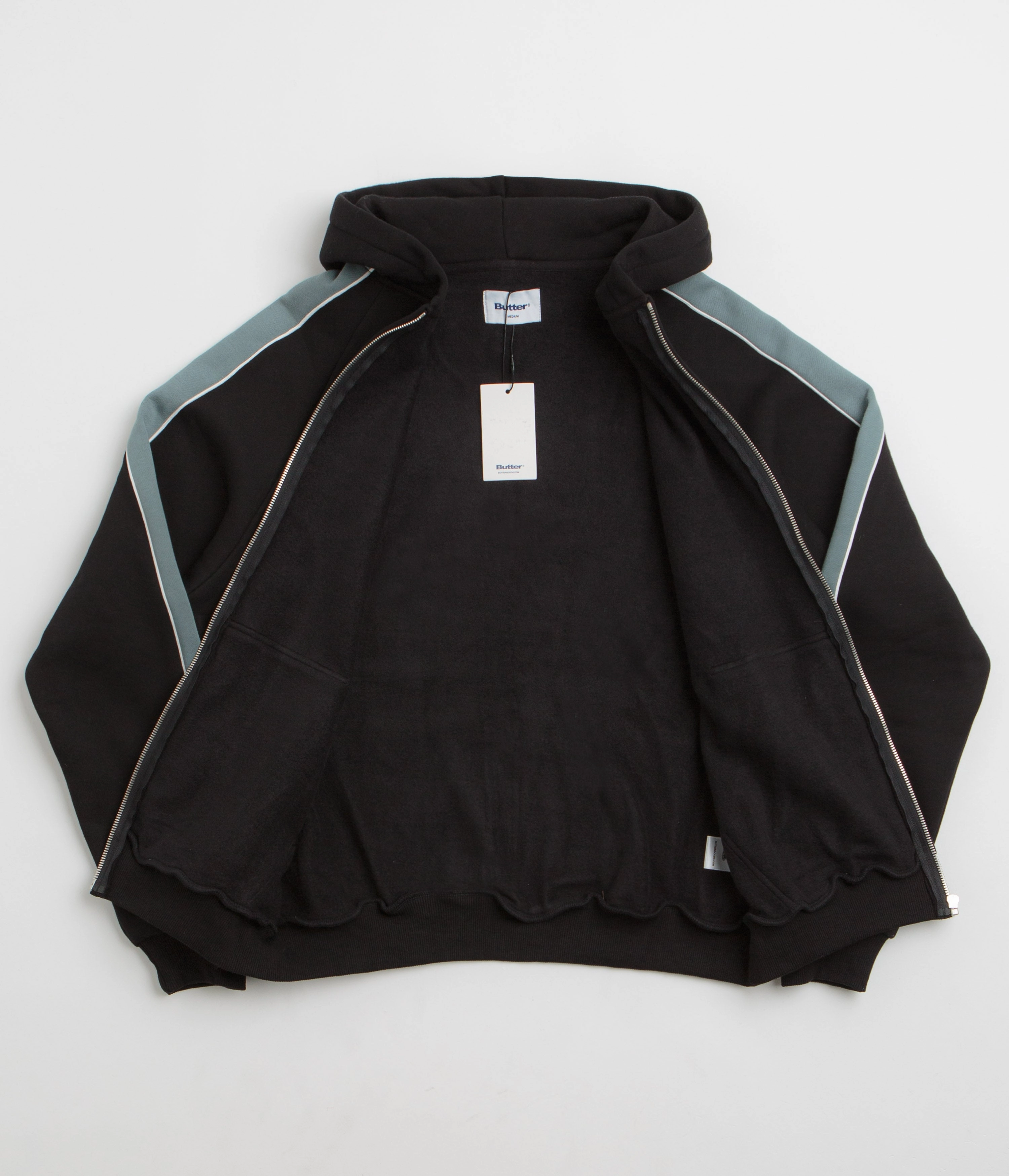 Washable Affordable Butter Goods Connection Zip-Thru Hoodie - Black