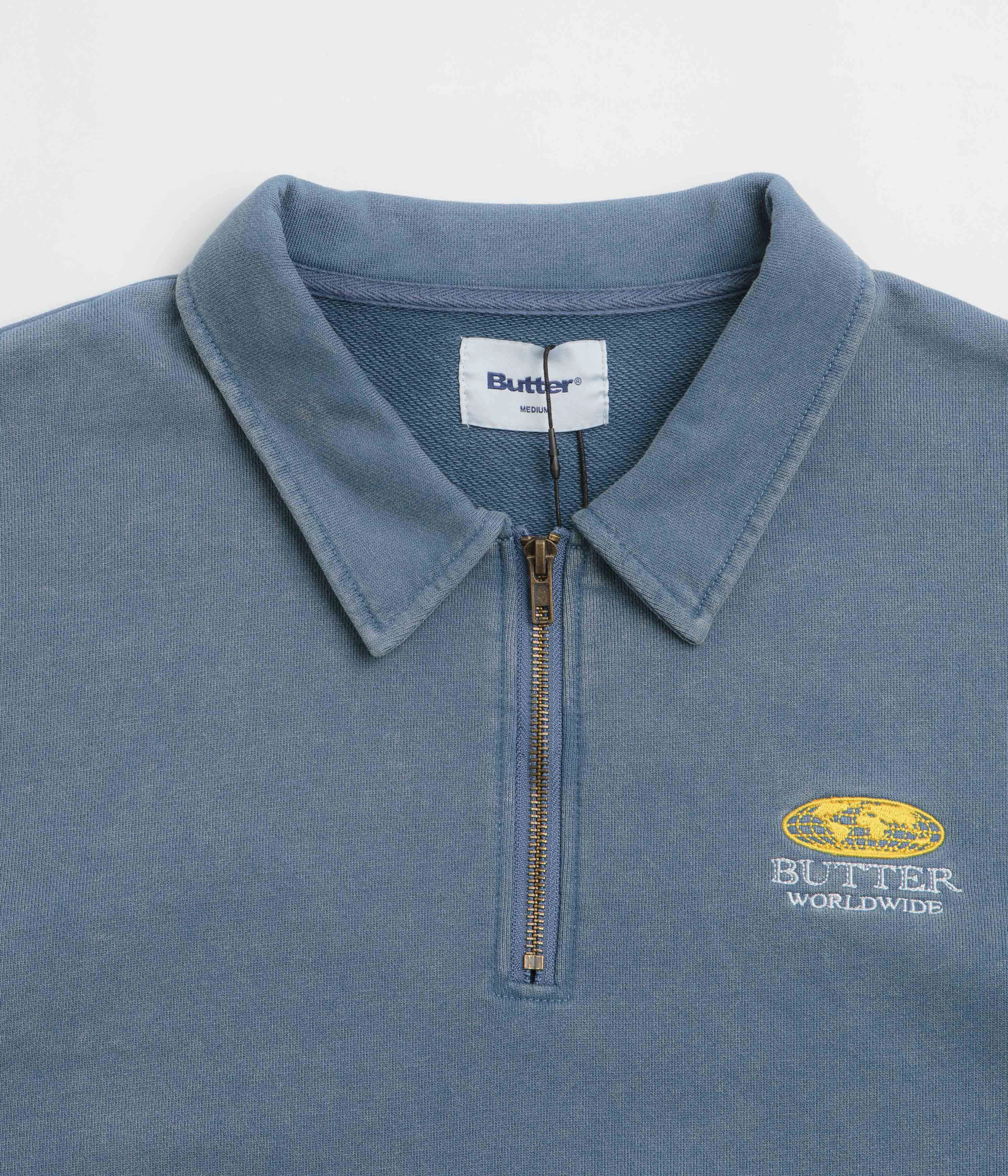 Everyday Layer product hiking suitable durability Butter Goods Corp 1/4 Zip Sweatshirt - Navy