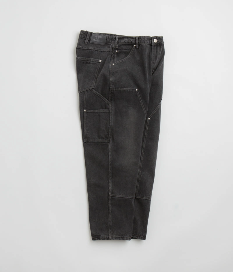 Butter Goods Davide Double Knee  Jeans - Washed Black Style Blend Minimalist Trendy Everyday