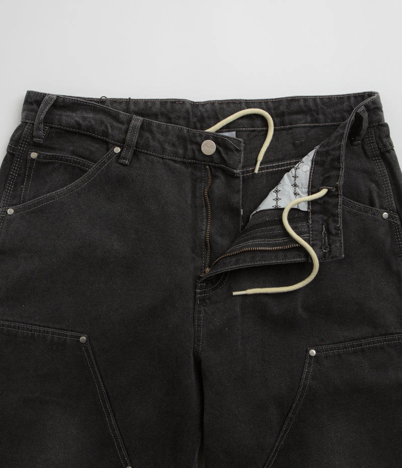 Butter Goods Davide Double Knee  Jeans - Washed Black Go Out Style Smart Casual Classic Wear