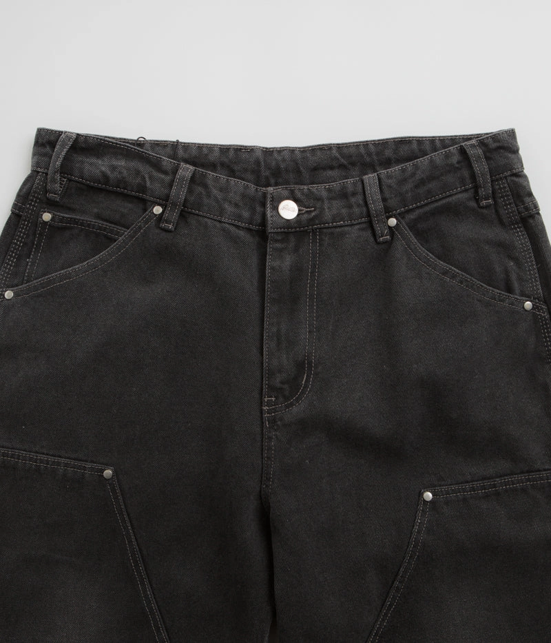 Office Wear Modern Butter Goods Davide Double Knee  Jeans - Washed Black