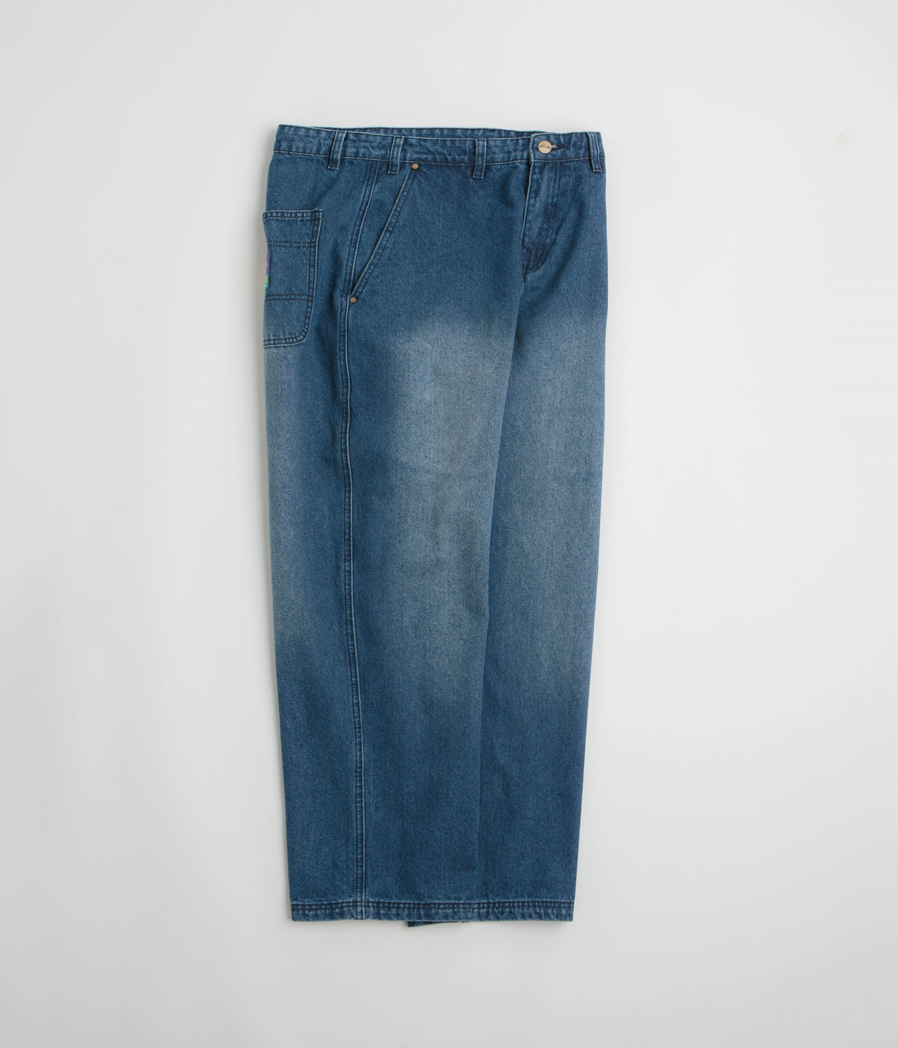 StretchFabric Fresh Fit Butter Goods Denim Work Pants - Distressed Indigo
