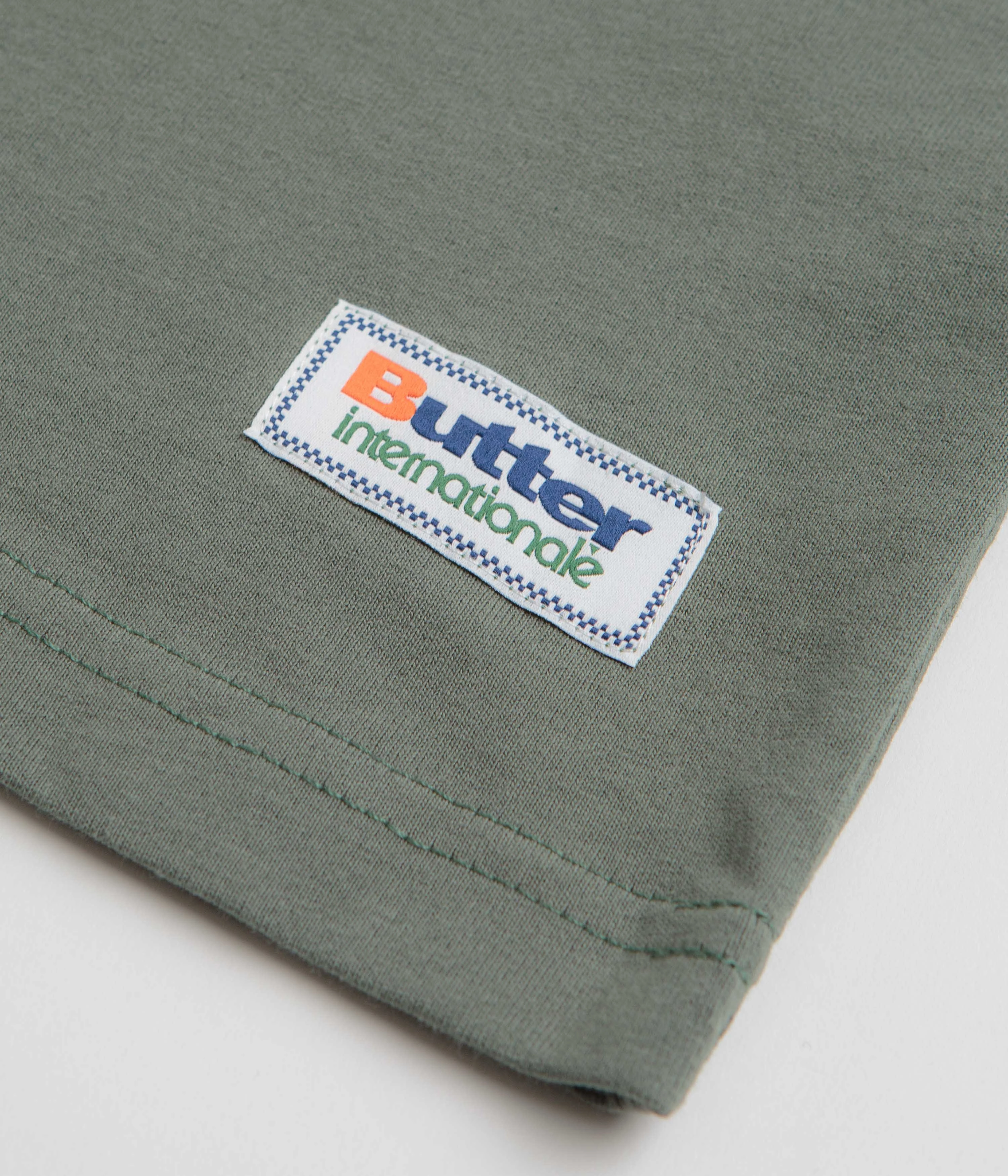 Smooth Finish Functional Side Gussets Butter Goods Drift T-Shirt - Safari