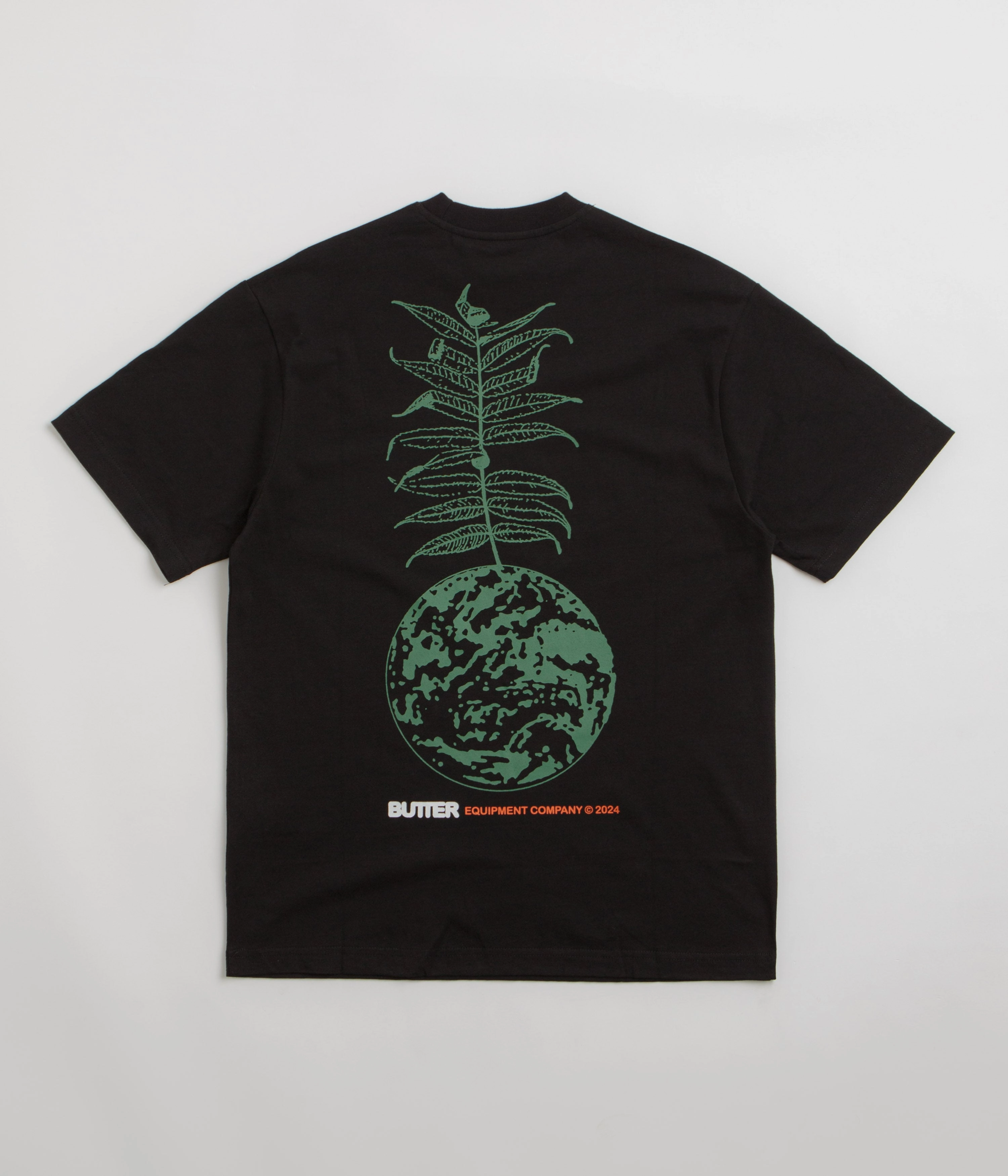 layerable Airflow Ventilation Design Butter Goods Earth T-Shirt - Black