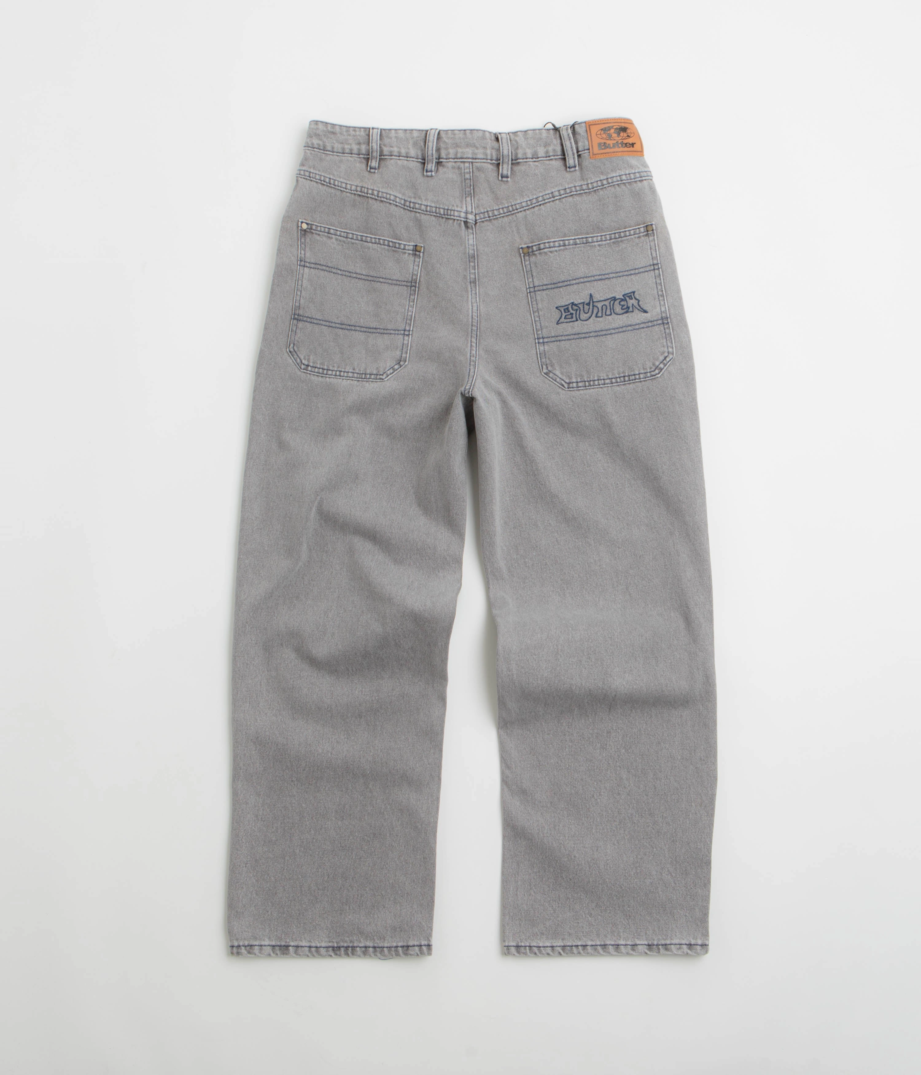Butter Goods Encounter Jeans - Washed Soft Grey Artist Vibe Sustainable