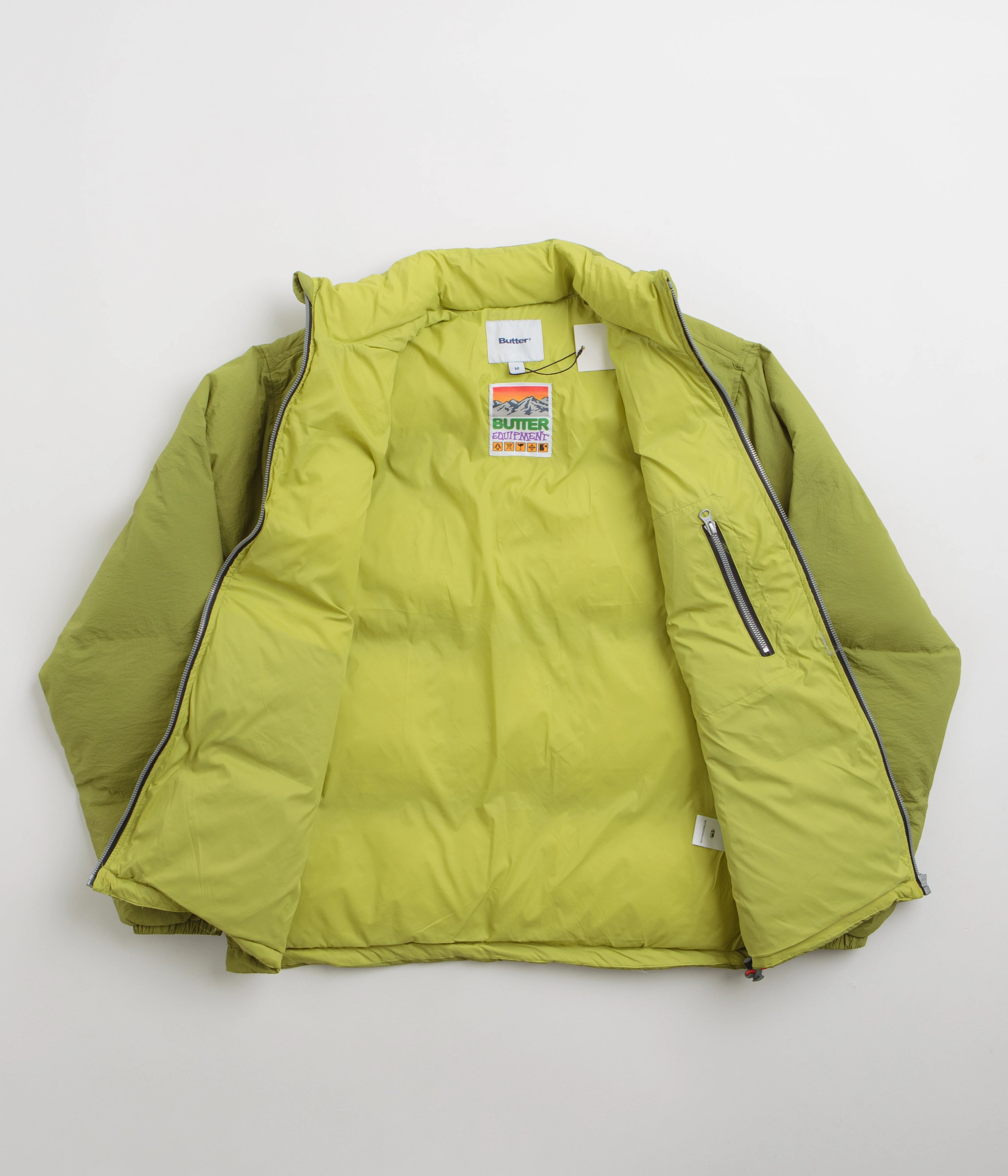 Butter Goods Endure Puffer Jacket - Matcha Lightweight Packable Build