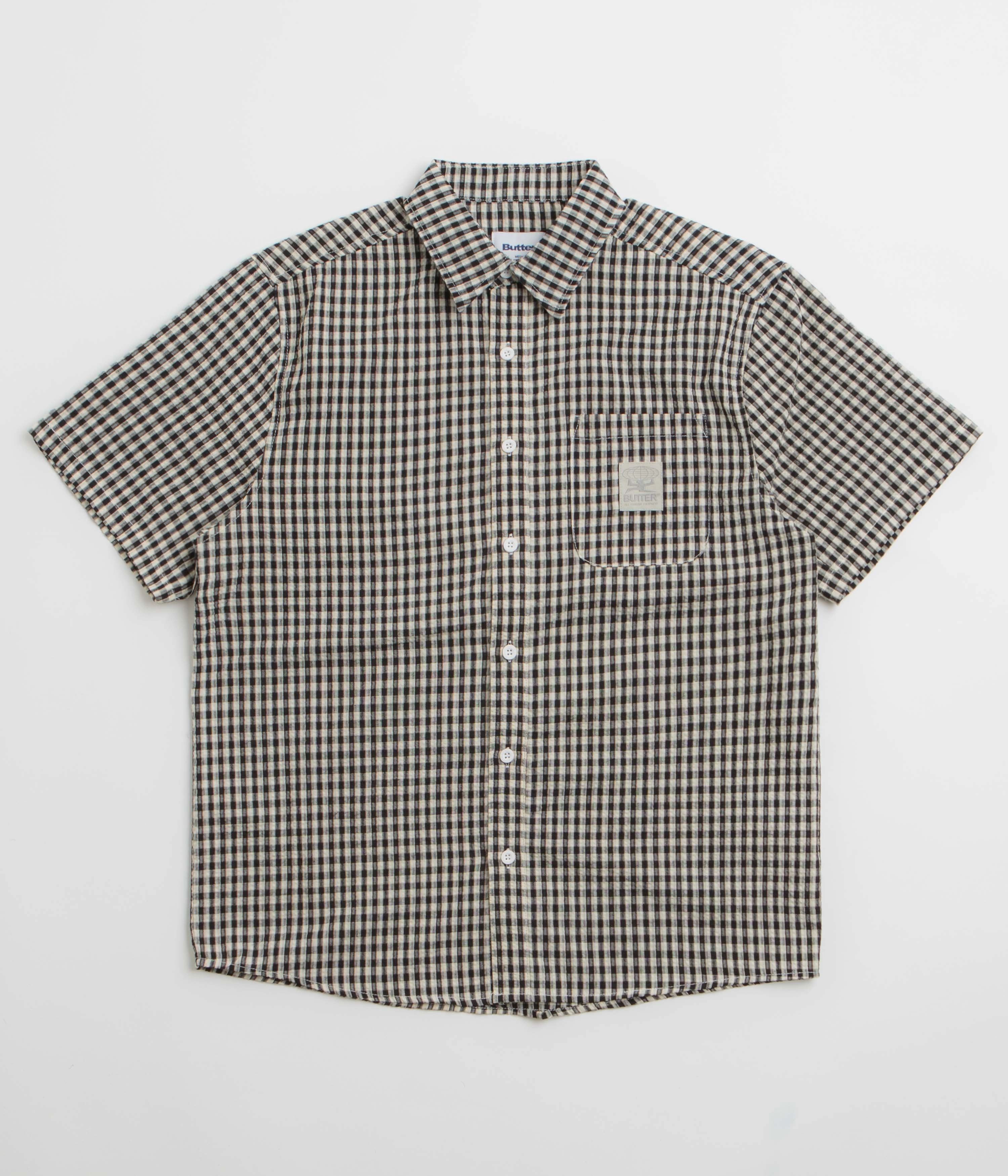 Butter Goods Equipment Short Sleeve Shirt - Black Anti Static Finish Neutral Tones