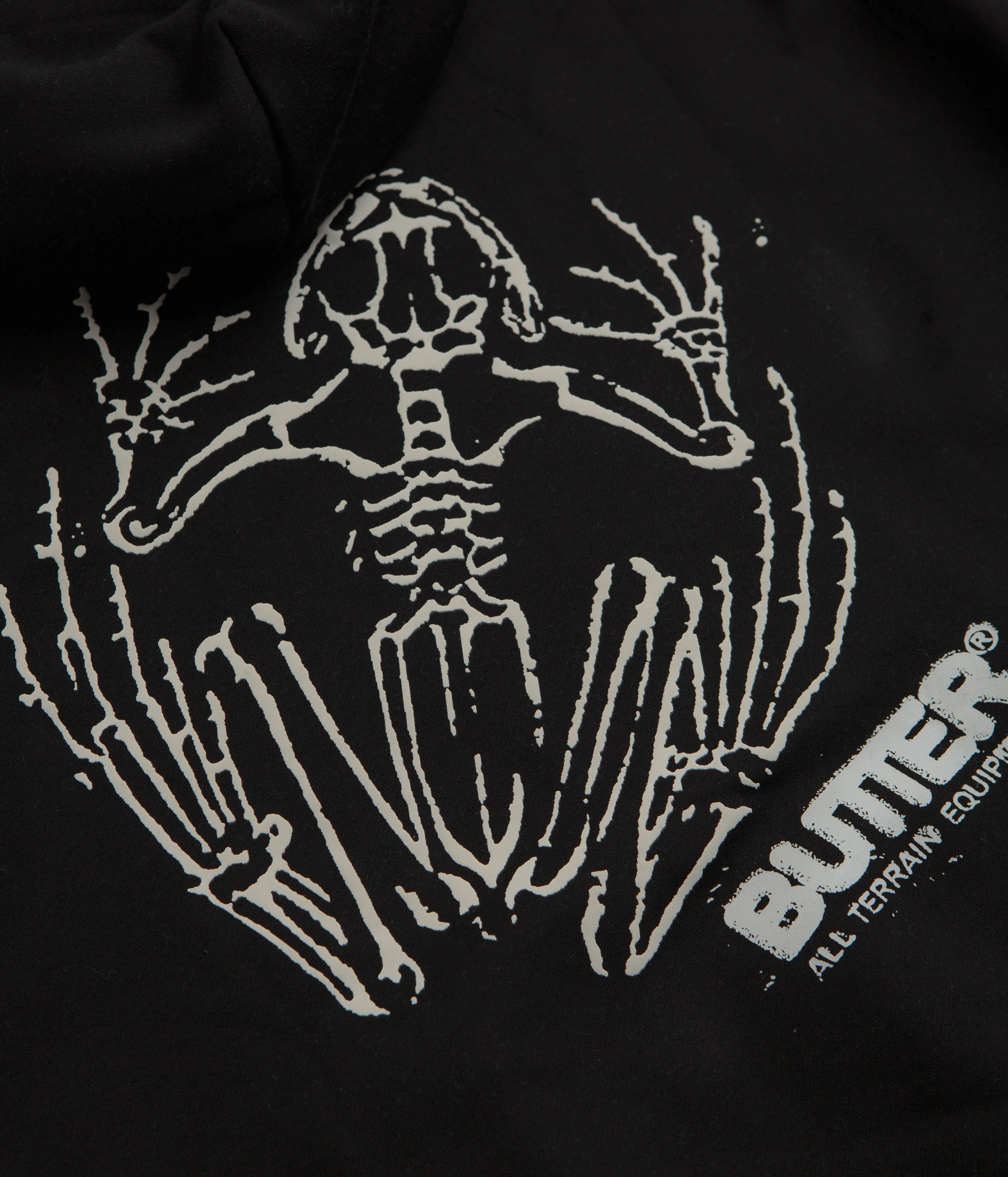 Butter Goods Fossil Hoodie - Black Ergonomic Seams Modern Smart