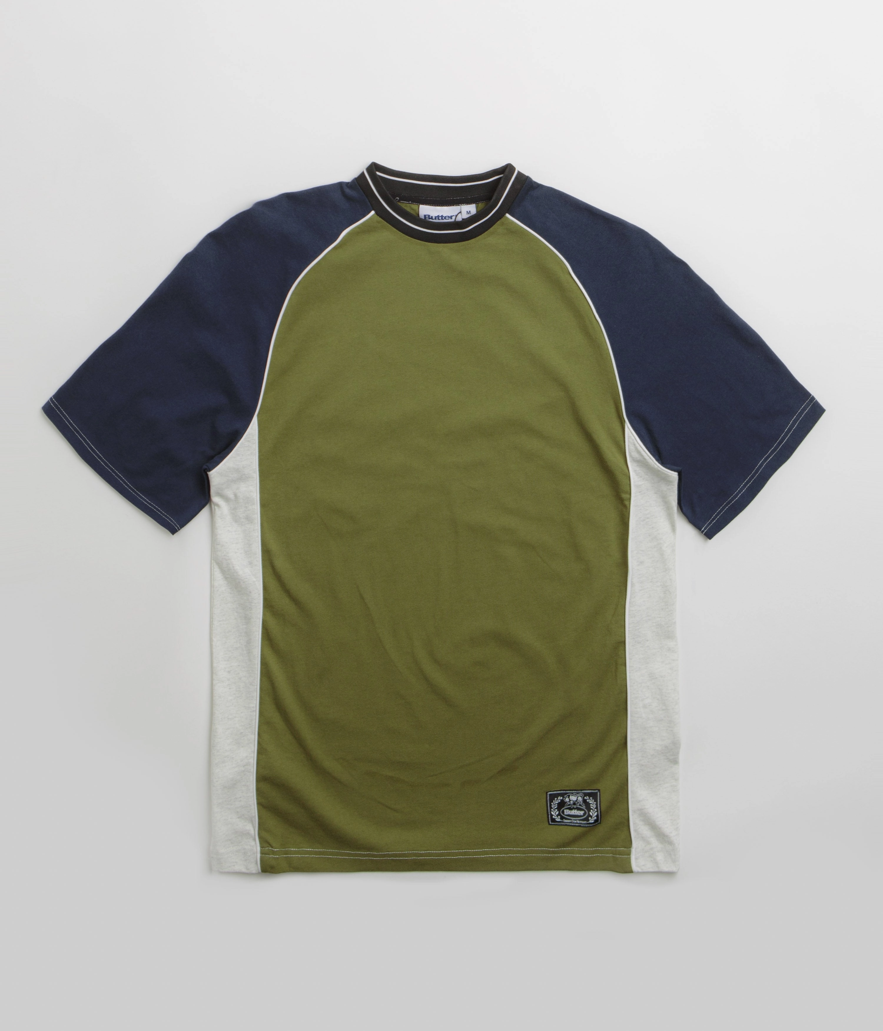 Butter Goods Lap T-Shirt - Moss Low Impact Dye WrinkleFreeFabric