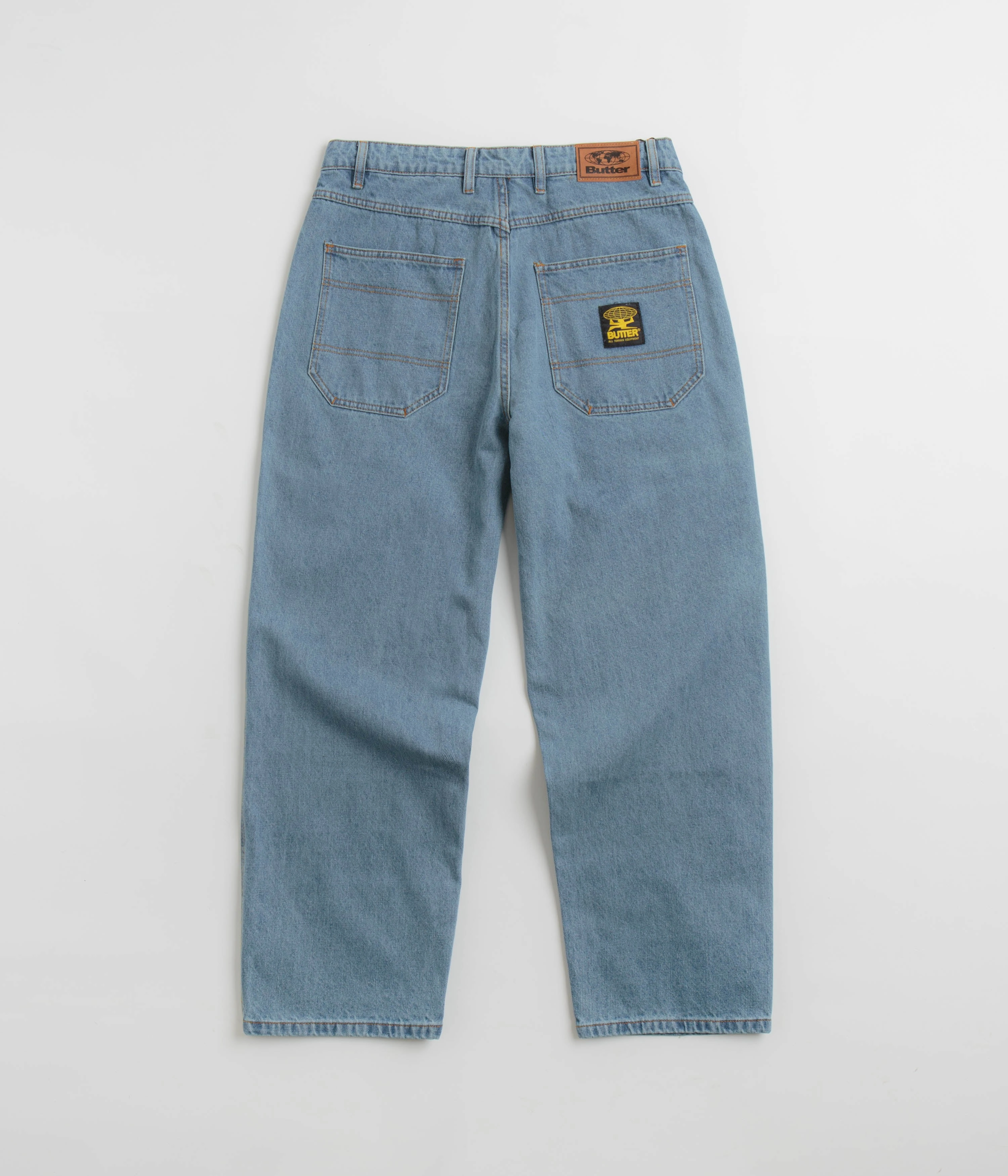 Smart Casual Classic Wear Essential Layer Butter Goods Patch Pocket Jeans - Faded Blue