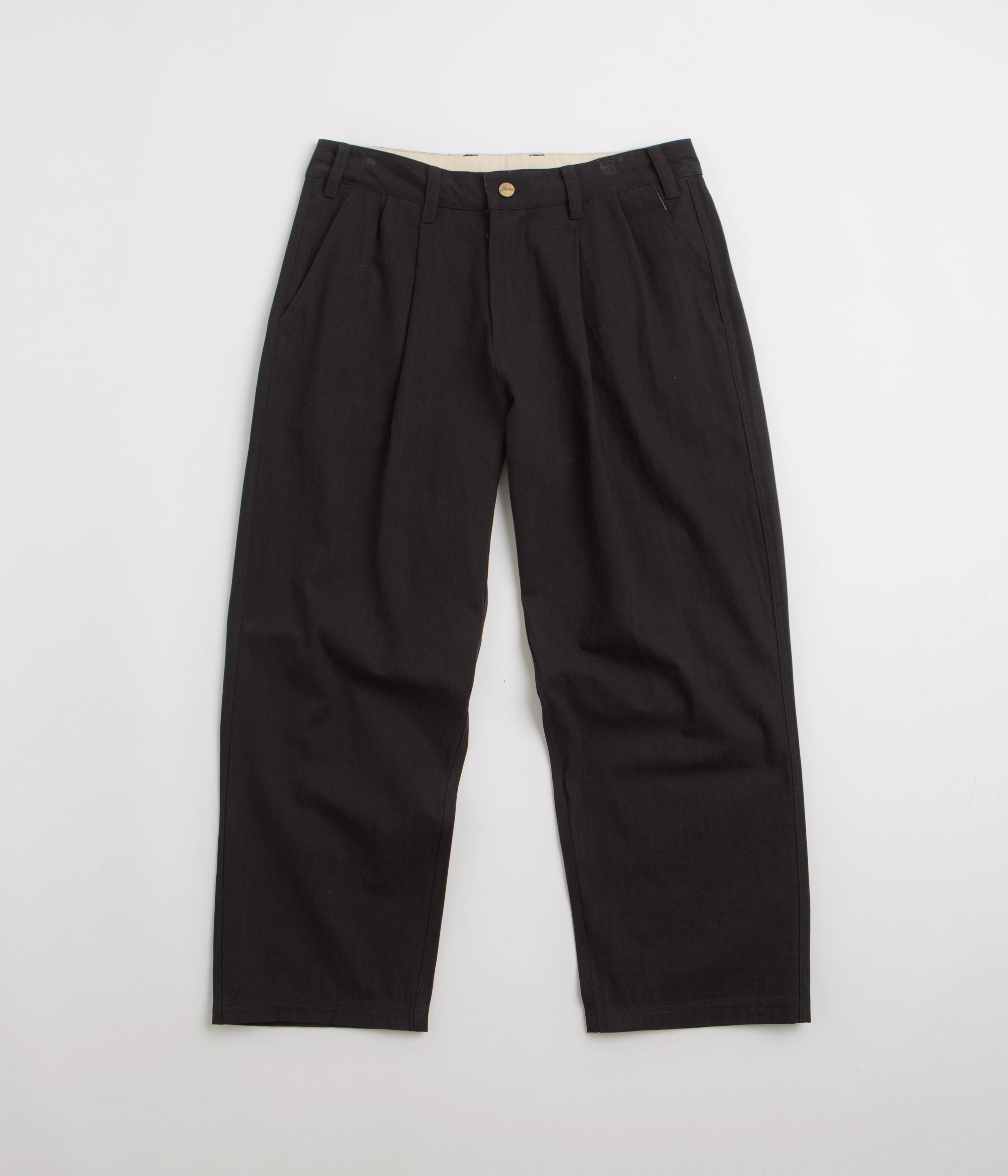 Chic casual AntiStaticFinish Butter Goods Pleated Trousers - Black