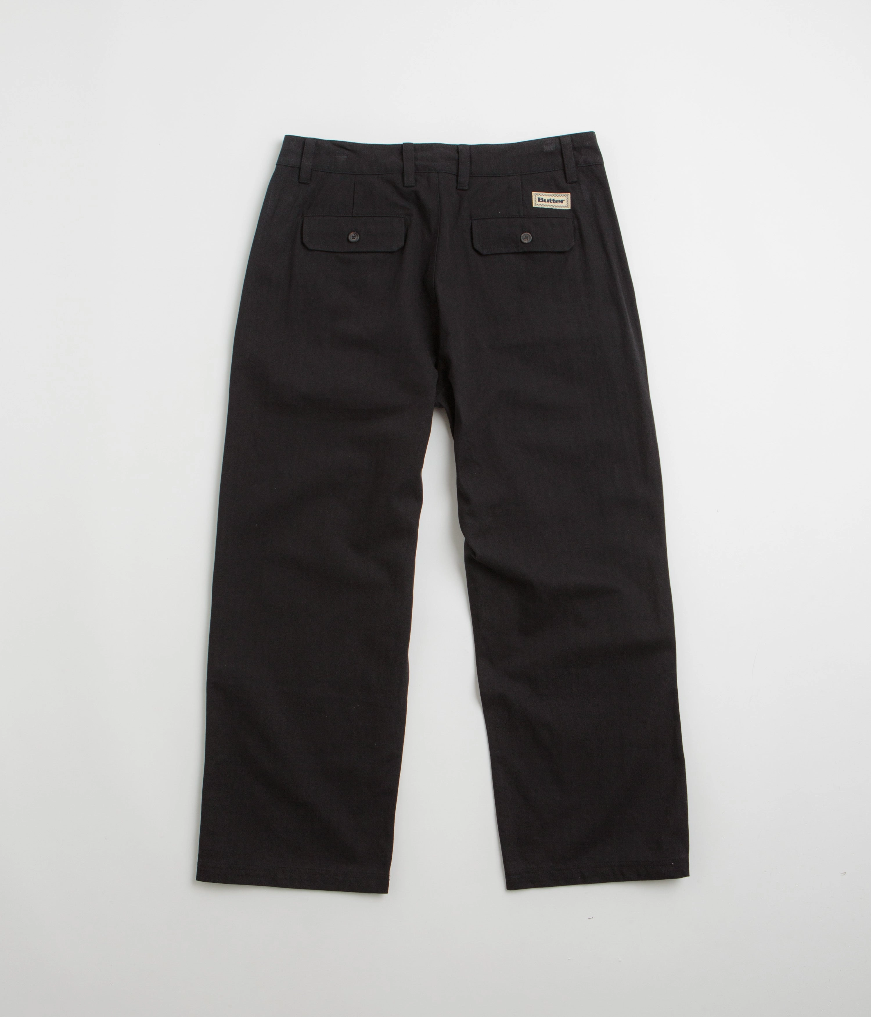 Butter Goods Pleated Trousers - Black UVProtection