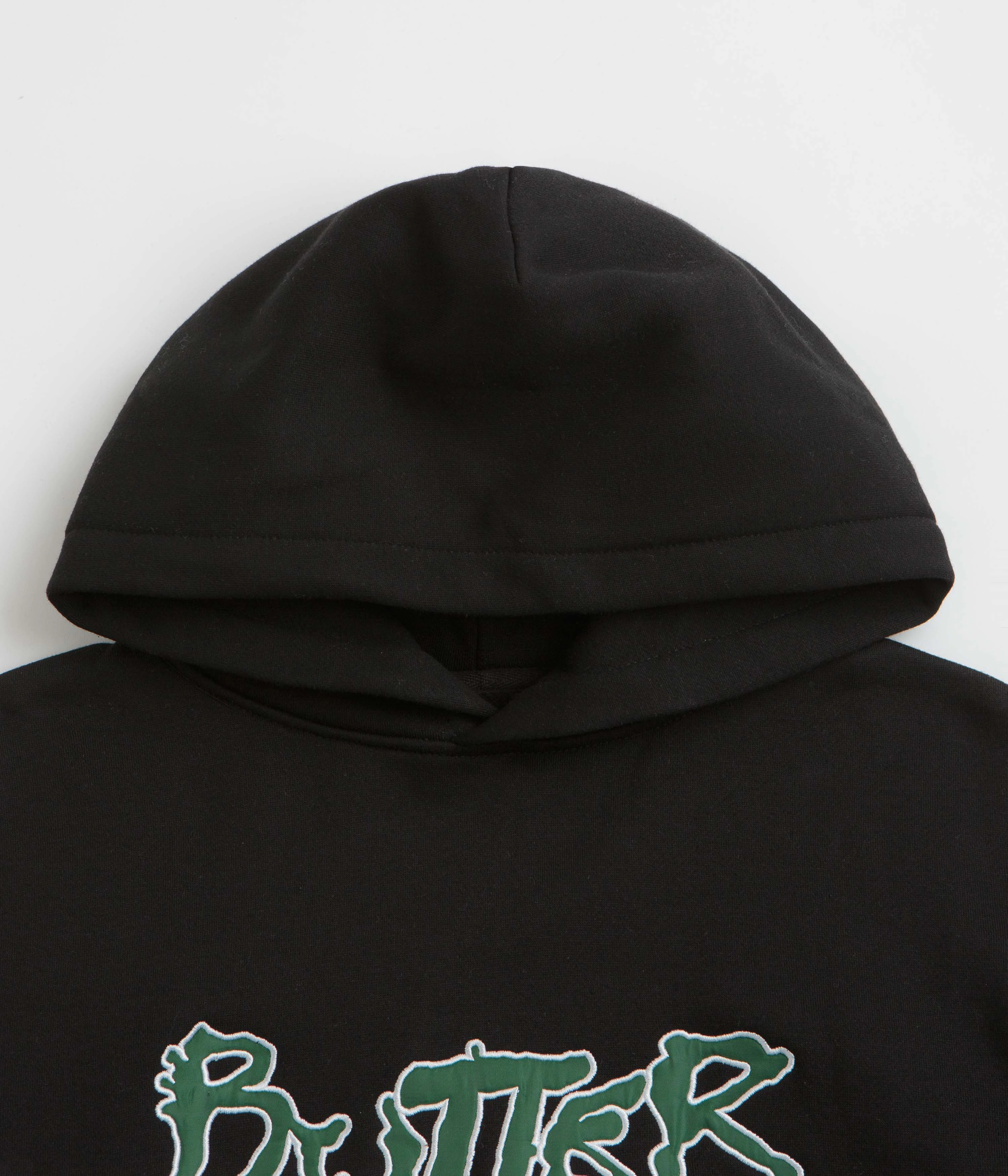 Butter Goods Radio Applique Hoodie - Black Stylish Detail