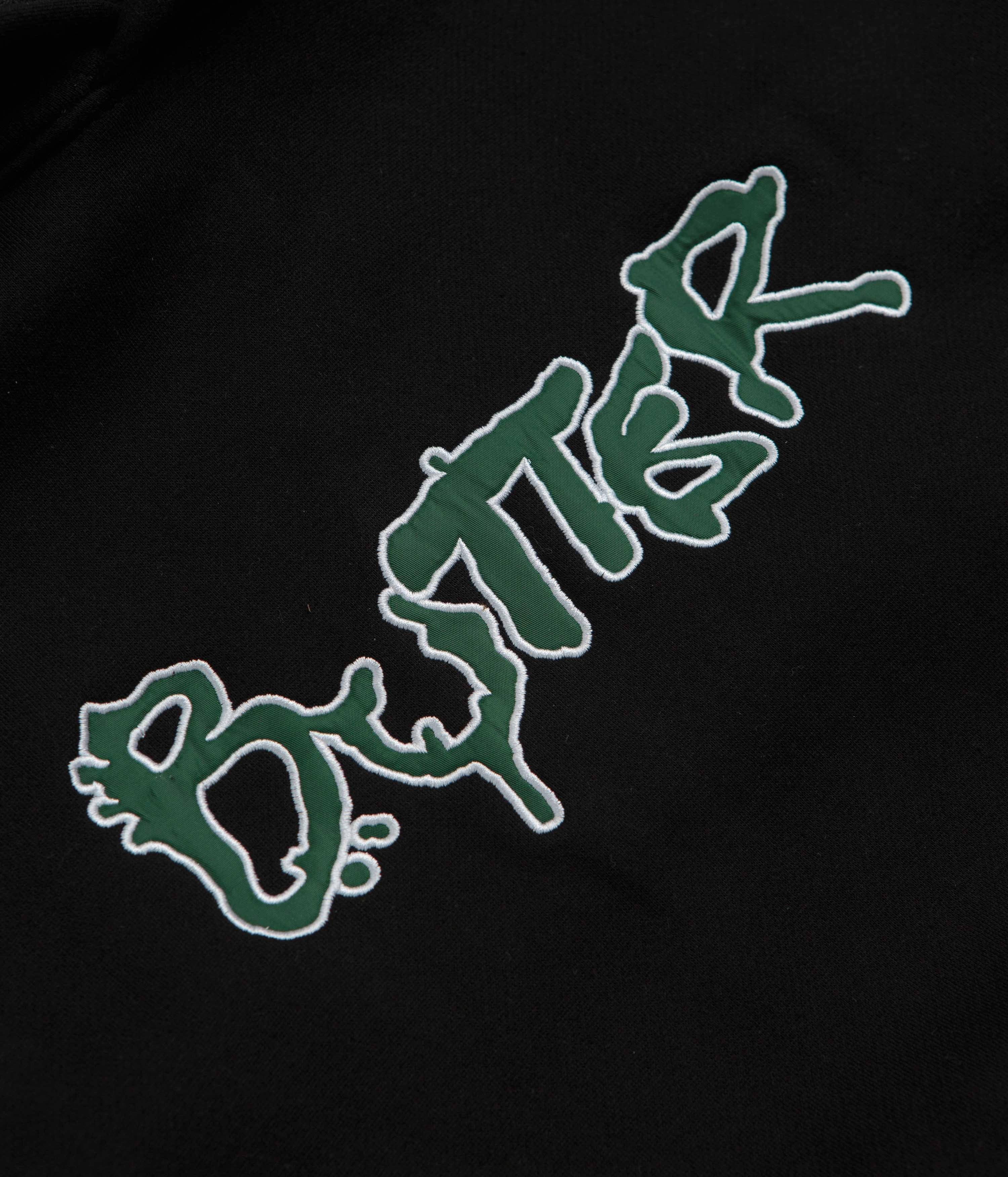 Butter Goods Radio Applique Hoodie - Black sweatshirt material