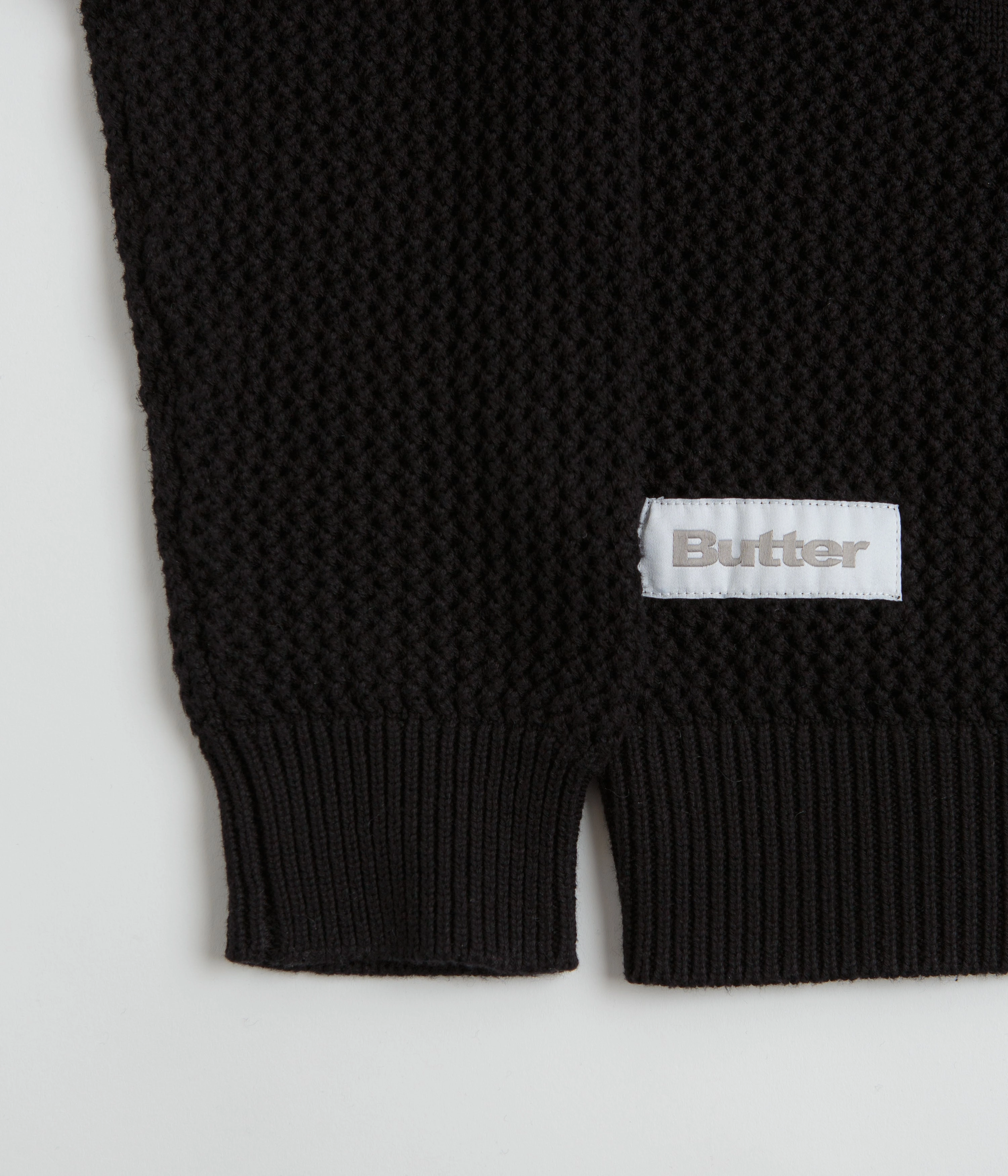 Stain-Resistant young people Butter Goods Scribble Knit Sweatshirt - Black