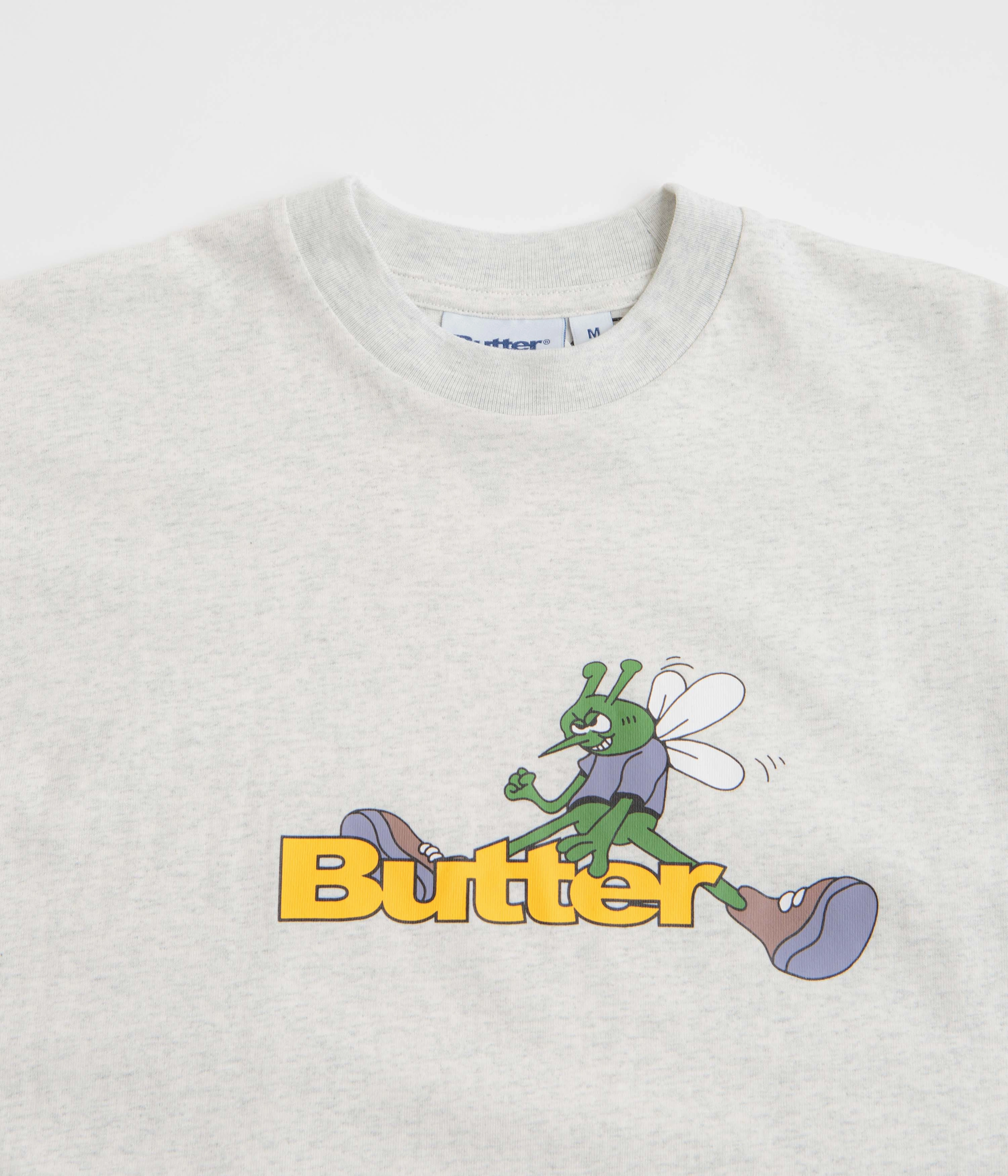Butter Goods Skeeter Logo T-Shirt - Ash Simple and Chic