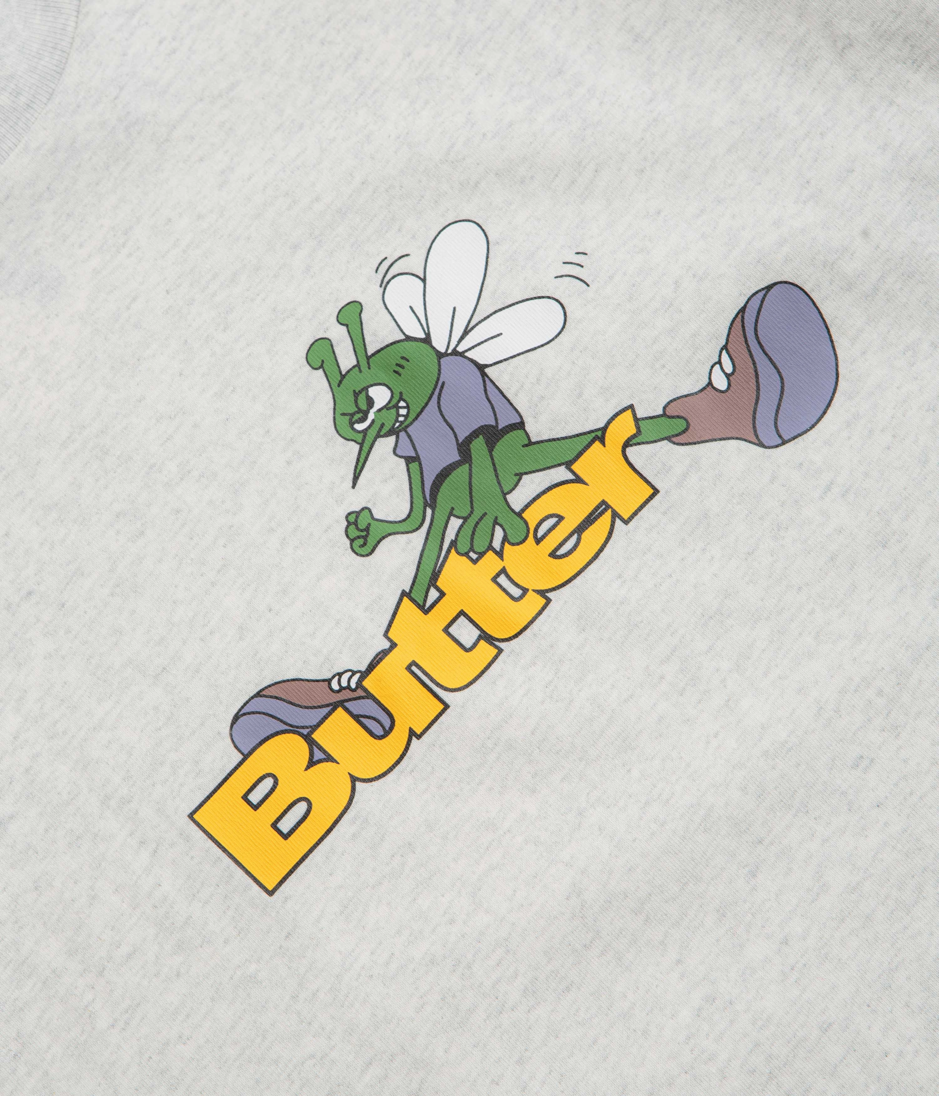 City Fashion Look Butter Goods Skeeter Logo T-Shirt - Ash