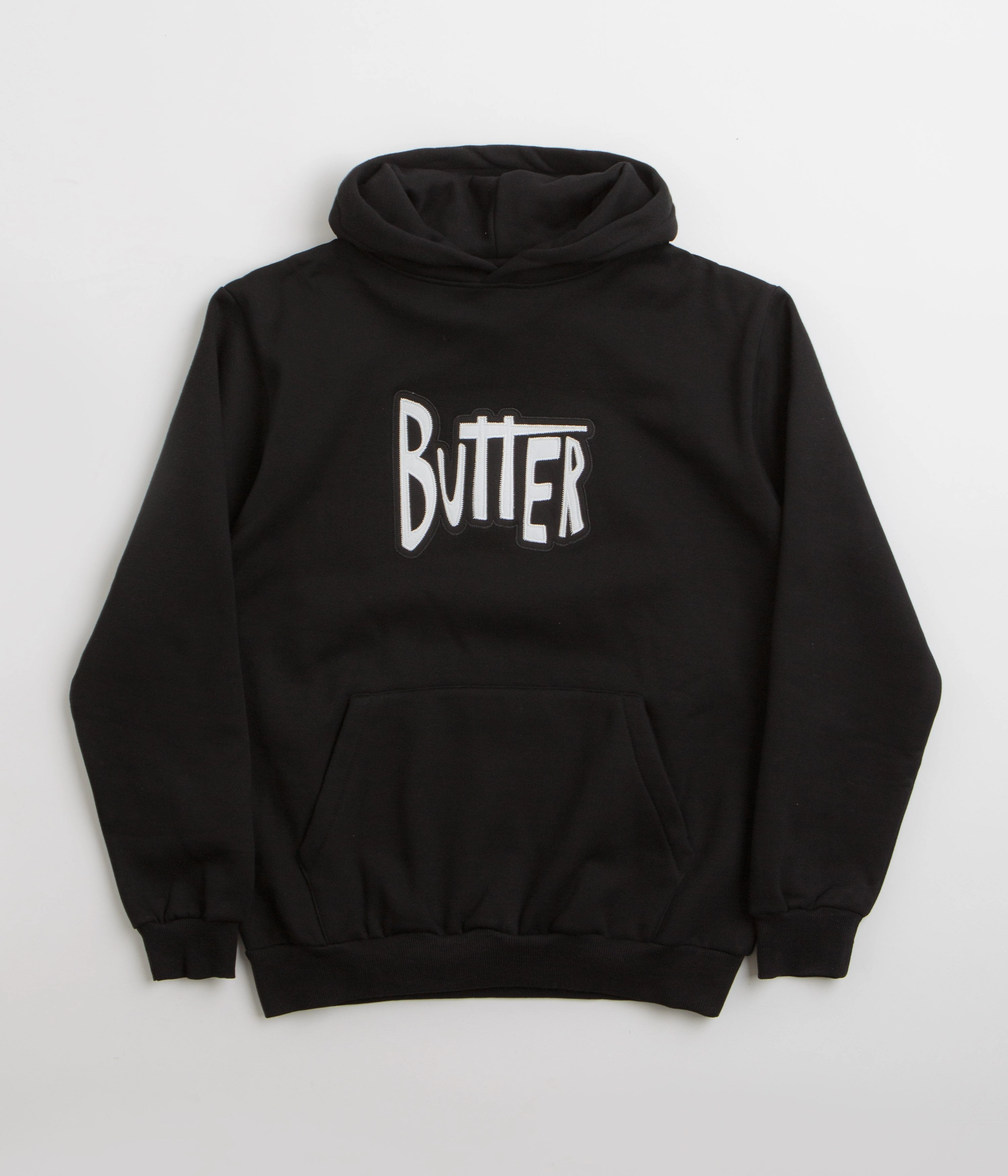 Butter Goods Sketch Applique Hoodie - Black work environment