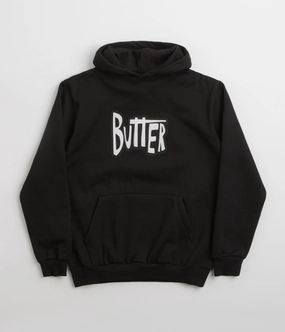 Butter Goods Sketch Applique Hoodie - Black work environment