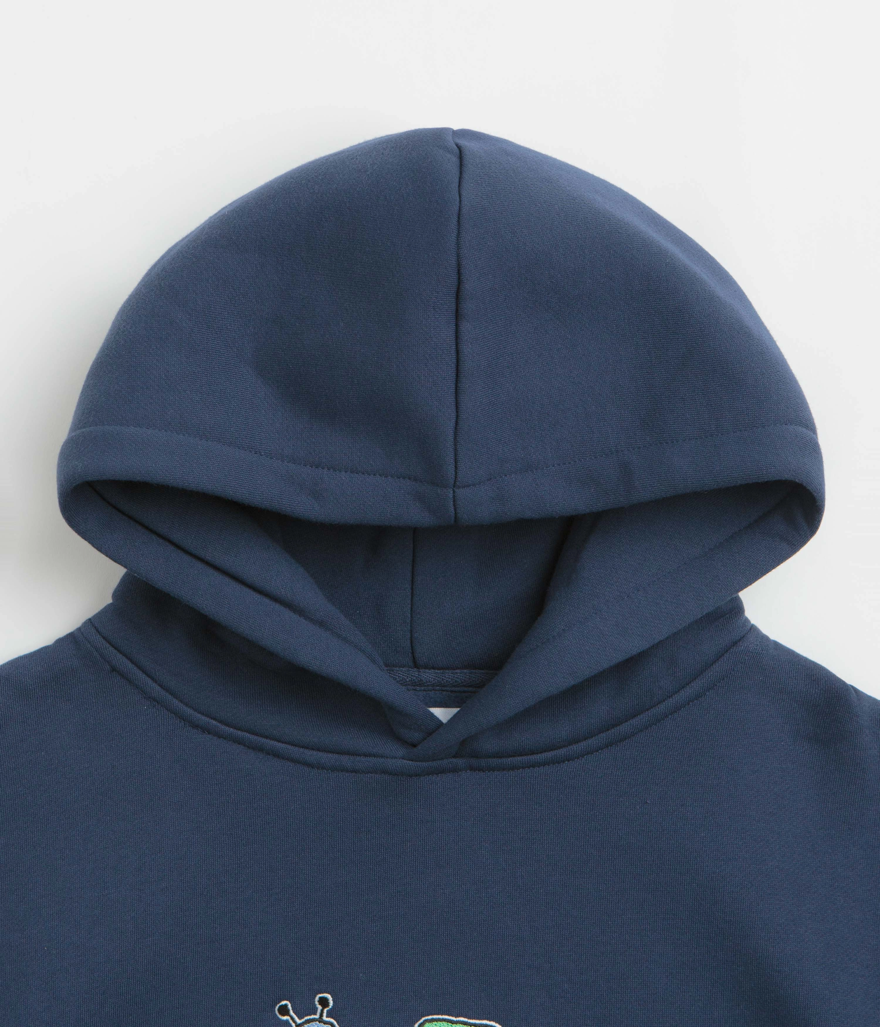 Tassel Details Ibex like Butter Goods Snail Hoodie - Navy